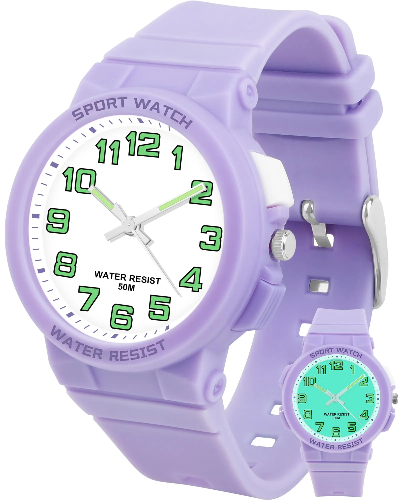 Juboos Orologio Analogico Quarzo Impermeabile 50M con Luce per Bambini e Ragazzi 7-15 Anni - immagine 1