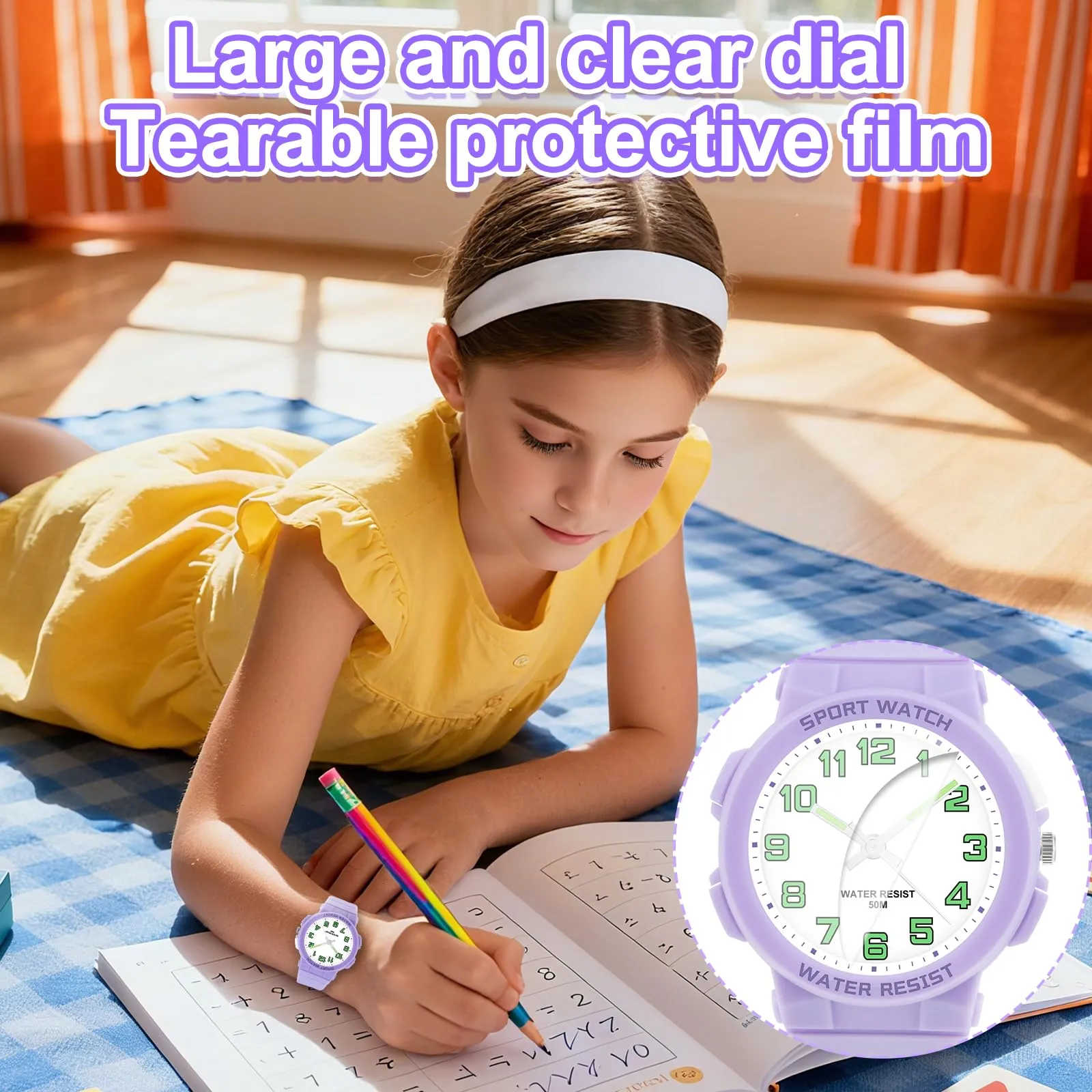 Juboos Orologio Analogico Quarzo Impermeabile 50M con Luce per Bambini e Ragazzi 7-15 Anni - immagine 6