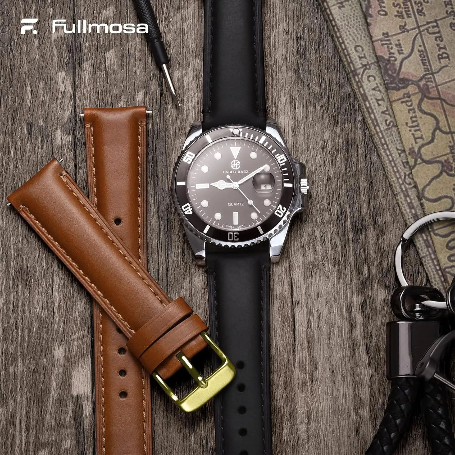 Fullmosa Cinturino in Pelle Vera 22mm con Sgancio Rapido - immagine 2