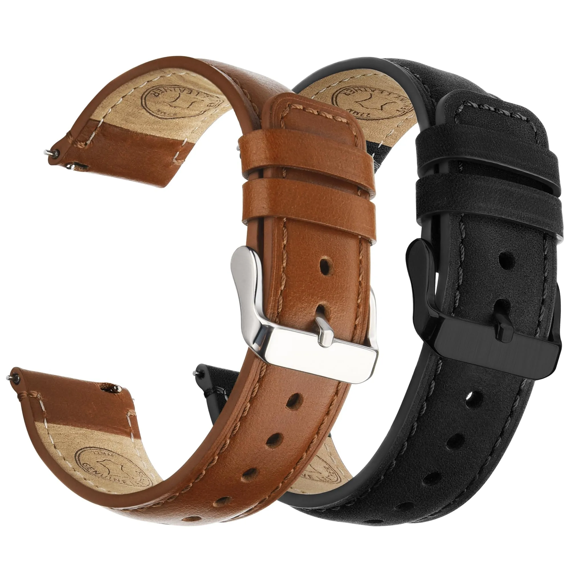 Fullmosa Cinturino in Pelle 24mm con Sgancio Rapido per Orologio e Smartwatch - immagine 1