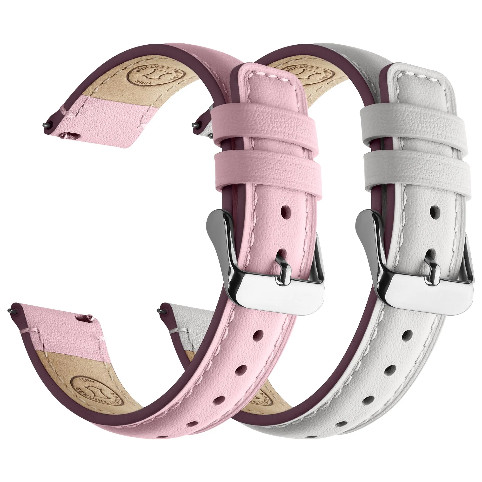 Fullmosa Cinturino in Pelle 18mm per Orologio e Smartwatch, Sgancio Rapido - immagine 1