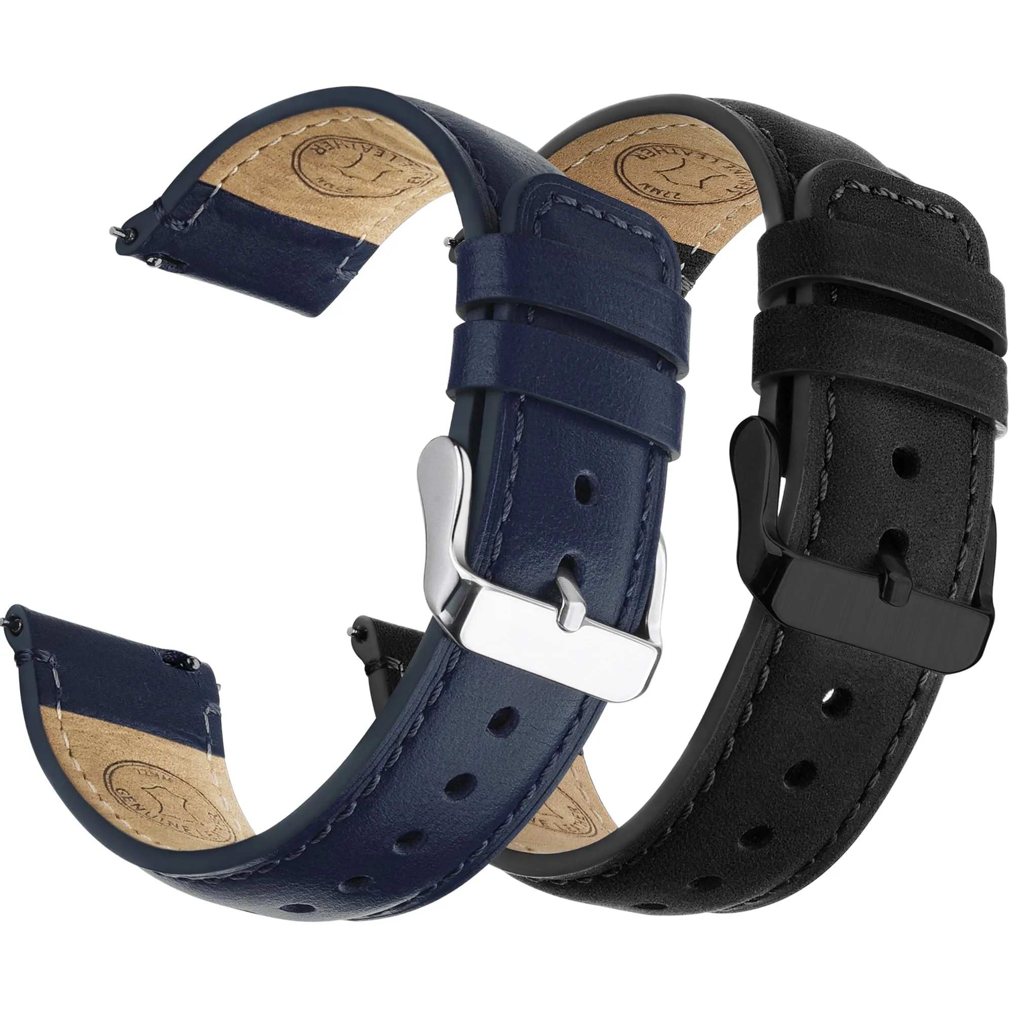 Fullmosa Cinturino in Pelle 22mm per Orologio e Smartwatch con Sgancio Rapido - immagine 1