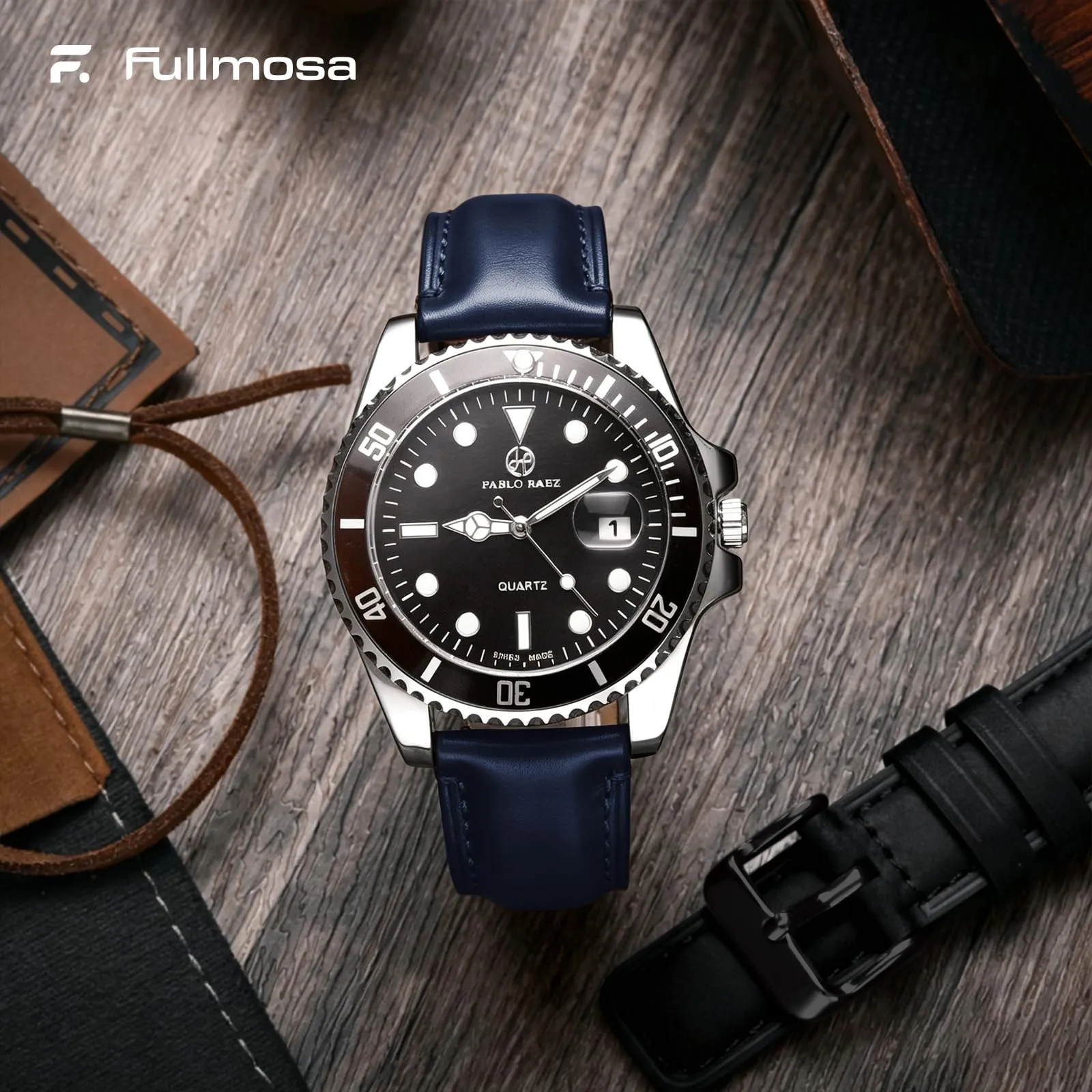 Fullmosa Cinturino in Pelle 22mm per Orologio e Smartwatch con Sgancio Rapido - immagine 2