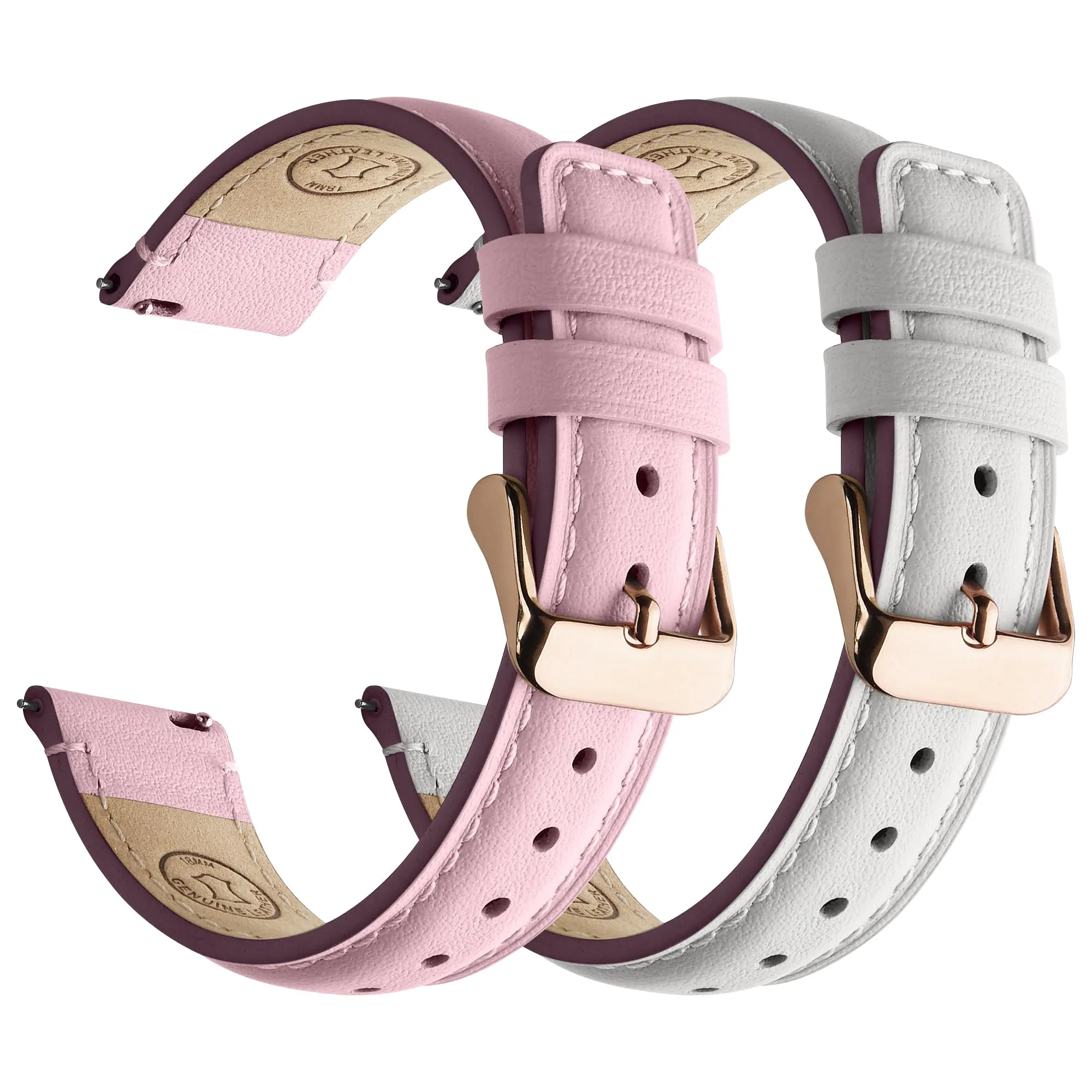 Fullmosa Cinturino in Pelle 18mm per Orologio e Smartwatch, Sgancio Rapido - immagine 1