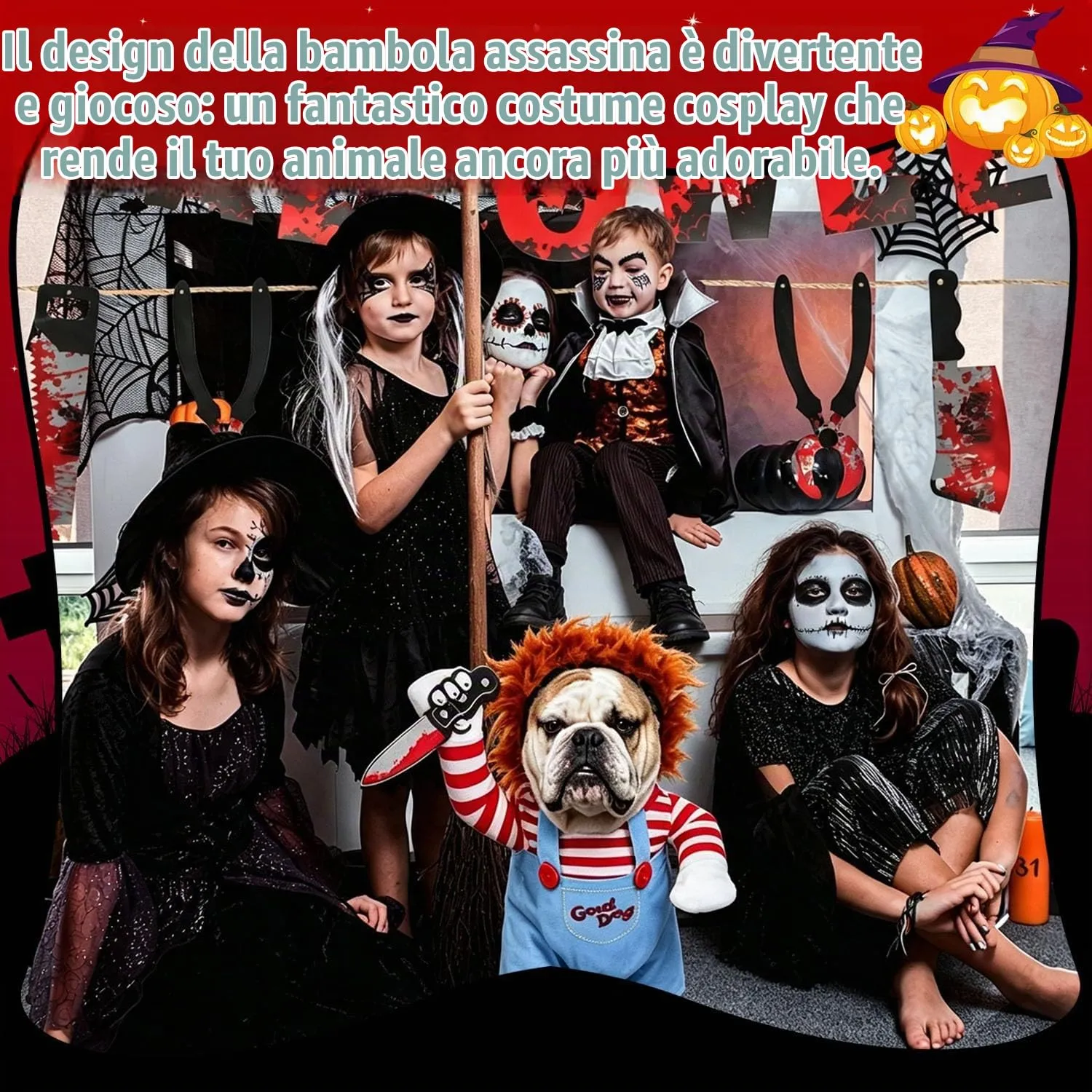 TELAOBAN Costume di Halloween per Cani, Taglia M - immagine 4