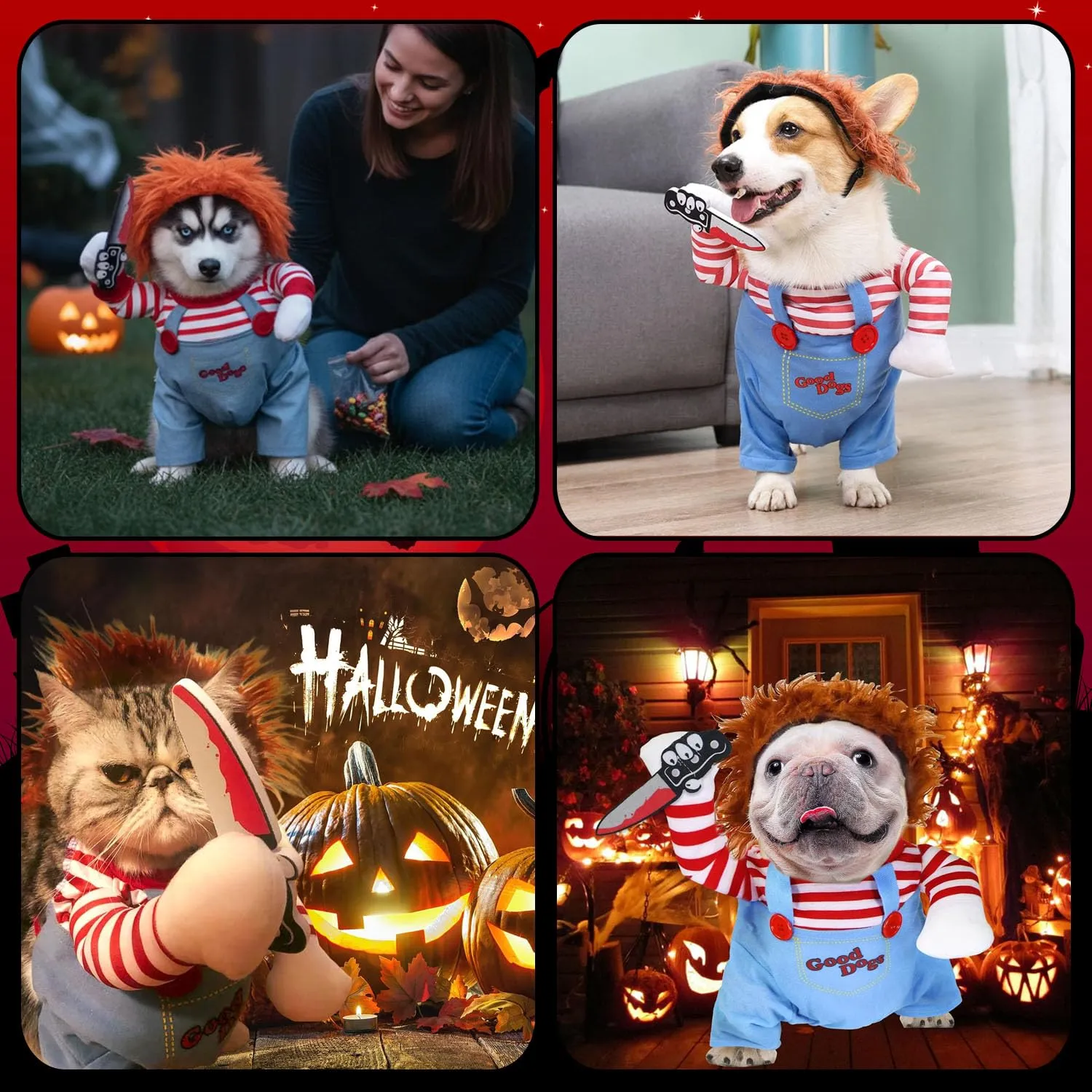 TELAOBAN Costume di Halloween per Cani, Taglia M - immagine 7