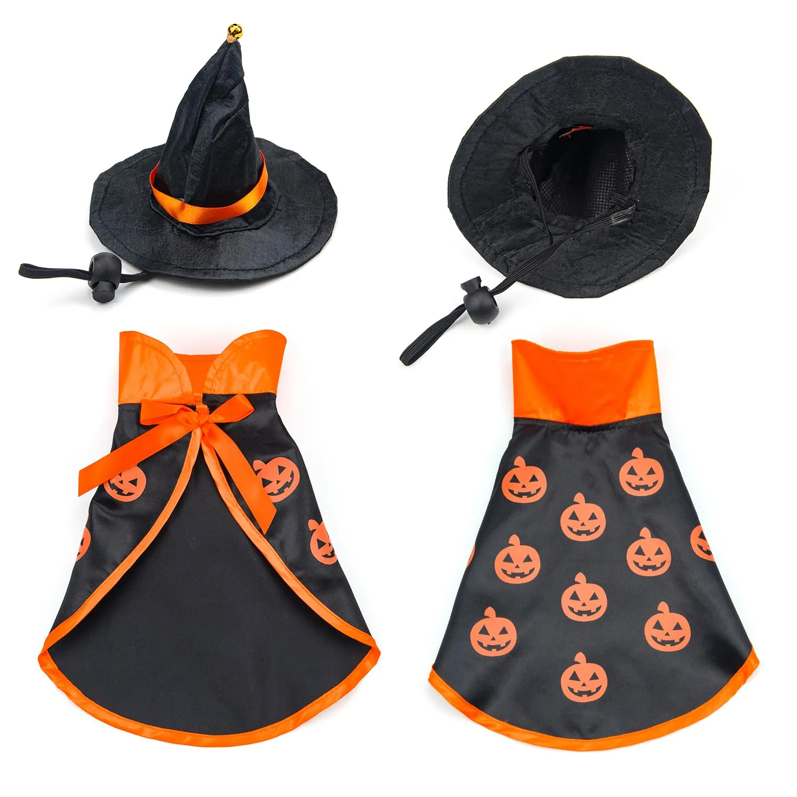 Leikedun Halloween Vampire Costume for Dogs and Cats with Witch Hat, Small - immagine 3