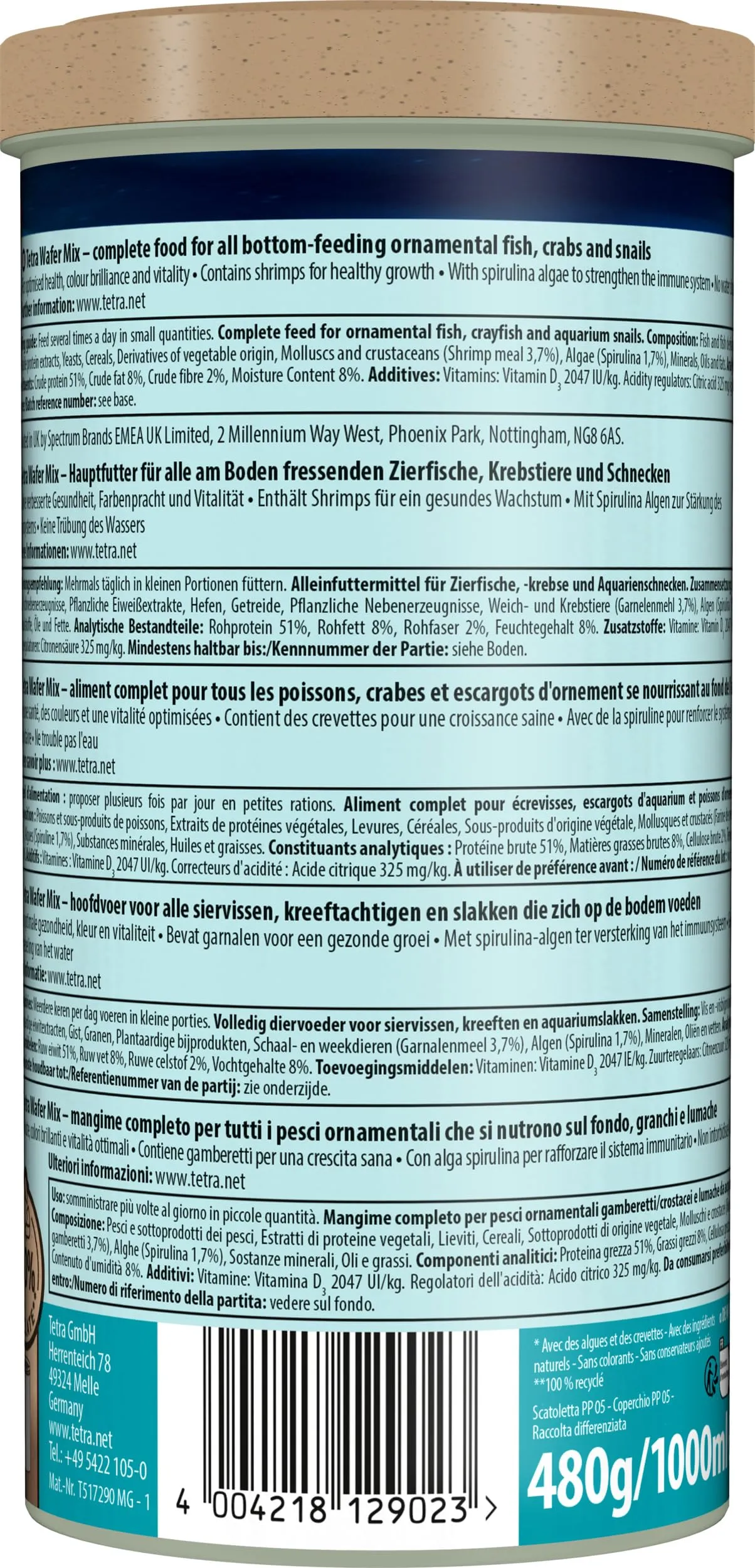 Tetra Wafer Mix per pesci di fondo e crostacei, 1 L - immagine 10