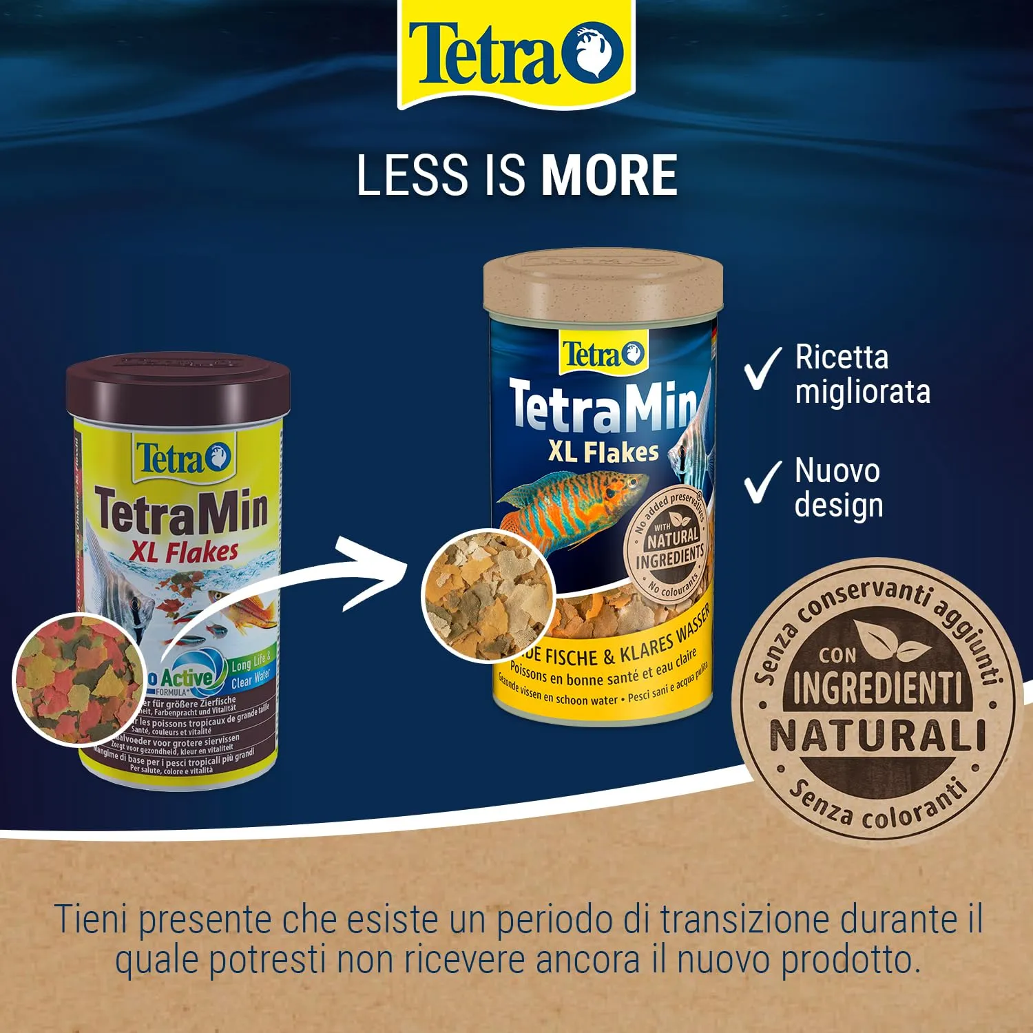 Tetra TetraMin XL Flakes for Large Ornamental Fish, 1 L - immagine 2