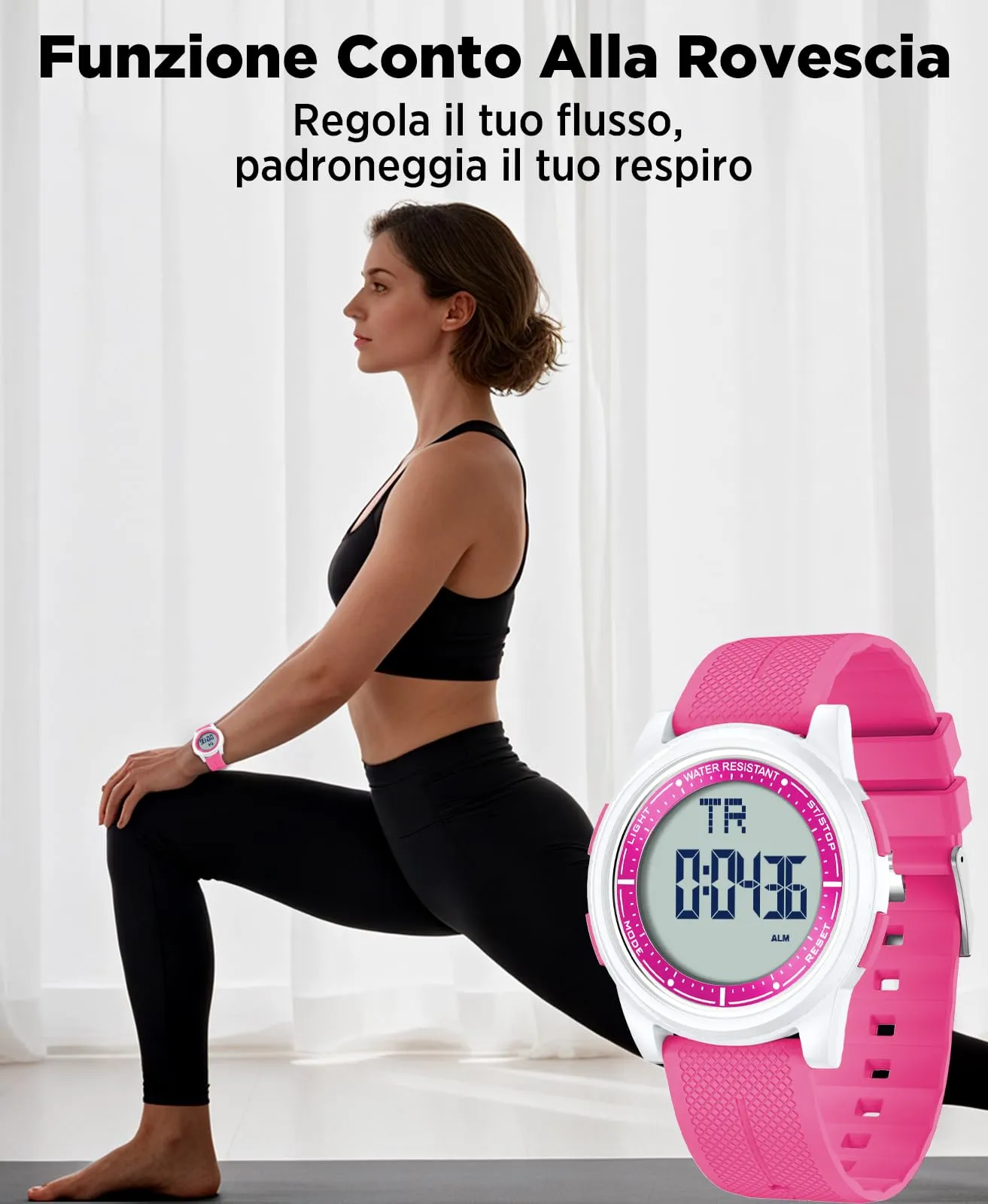 WIFORT Orologio Digitale Sportivo Unisex Impermeabile 5ATM AW02 - immagine 4