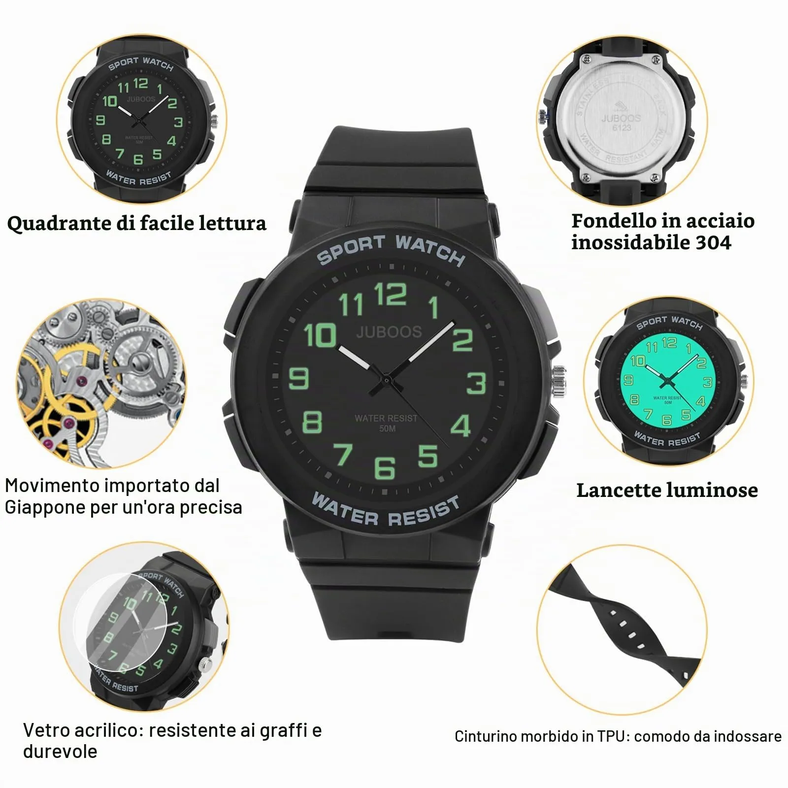 Juboos Orologio Analogico Quarzo Impermeabile per Bambini e Ragazzi 7-15 anni - immagine 2