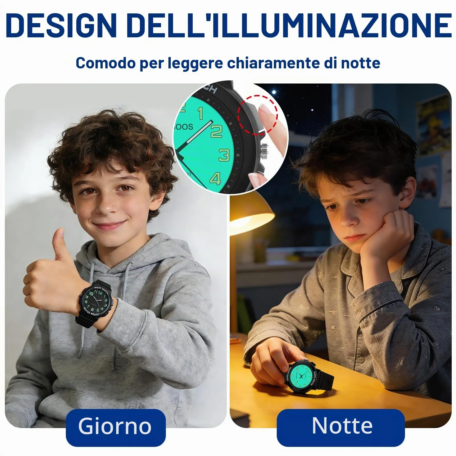 Juboos Orologio Analogico Quarzo Impermeabile per Bambini e Ragazzi 7-15 anni - immagine 3