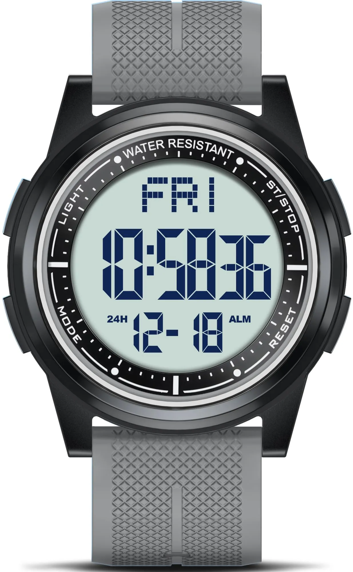 WIFORT Orologio Digitale da Uomo Impermeabile 5 ATM AW02 Sport Militare con Cronometro e Doppio Fuso Orario - immagine 1