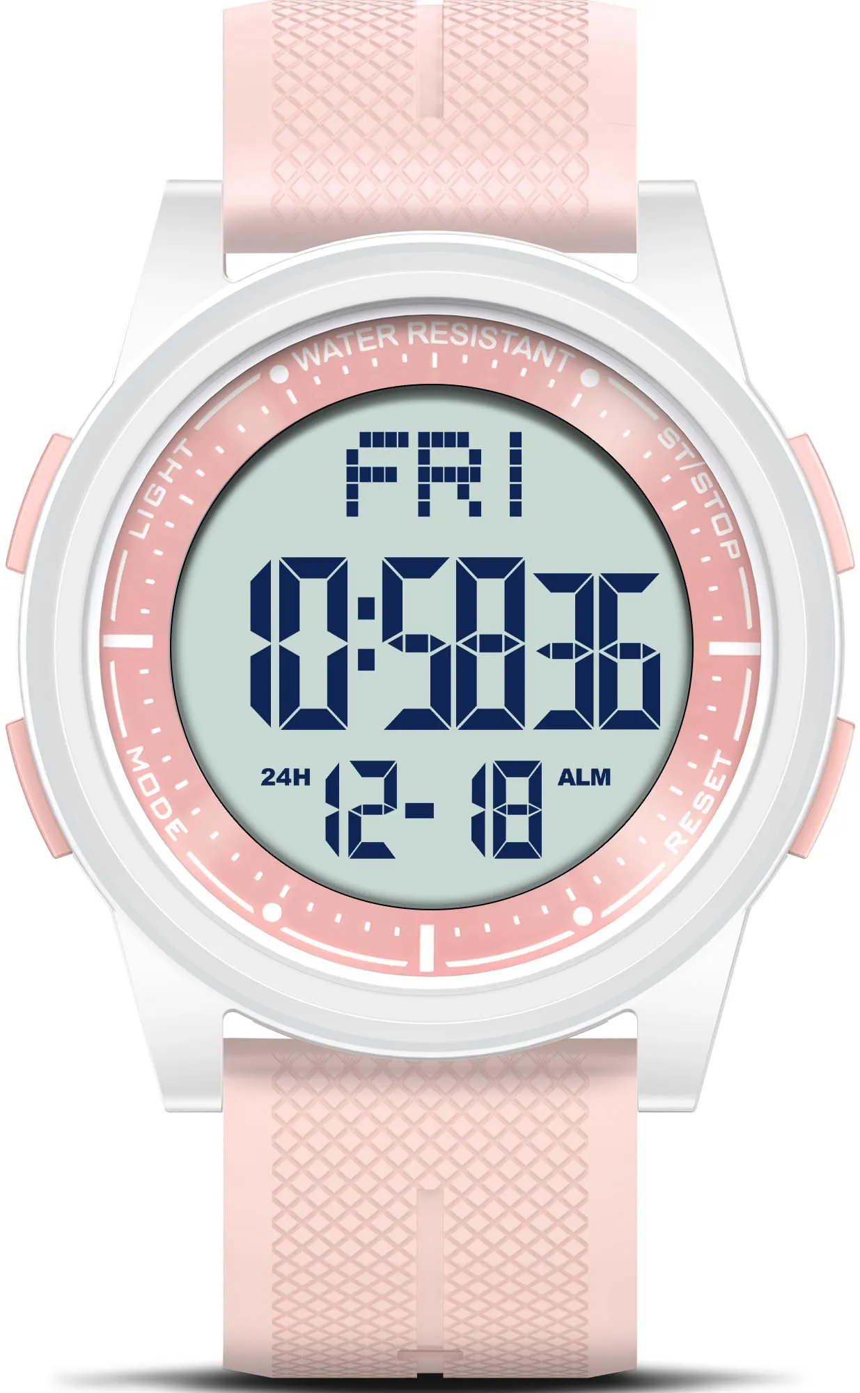 WIFORT Orologio Digitale Sportivo Unisex 5 ATM Impermeabile con Sveglia Cronometro e Doppio Fuso Orario AW02 - immagine 1