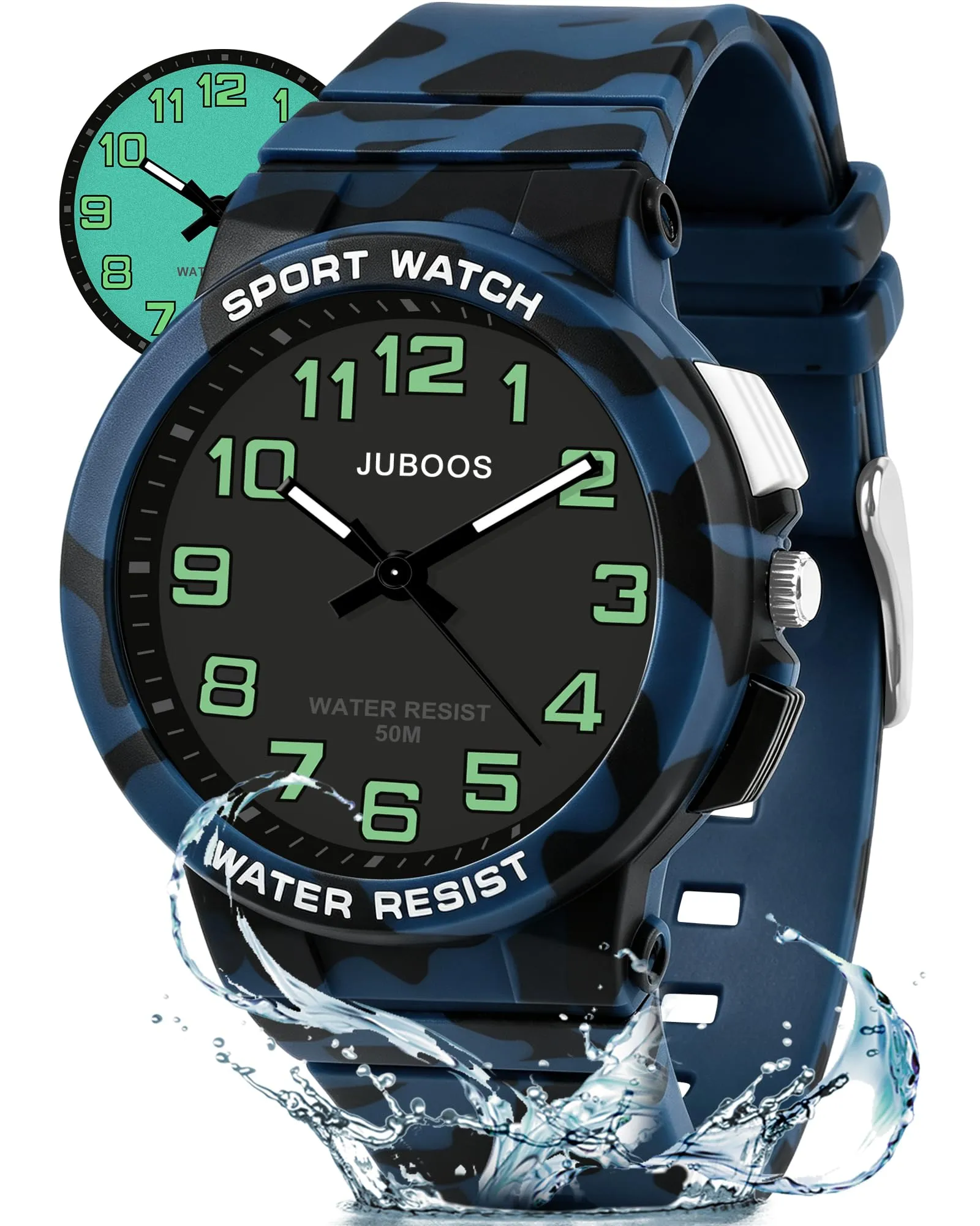 Juboos Orologio Analogico Quarzo Impermeabile per Bambini e Ragazzi 7-15 anni - immagine 1