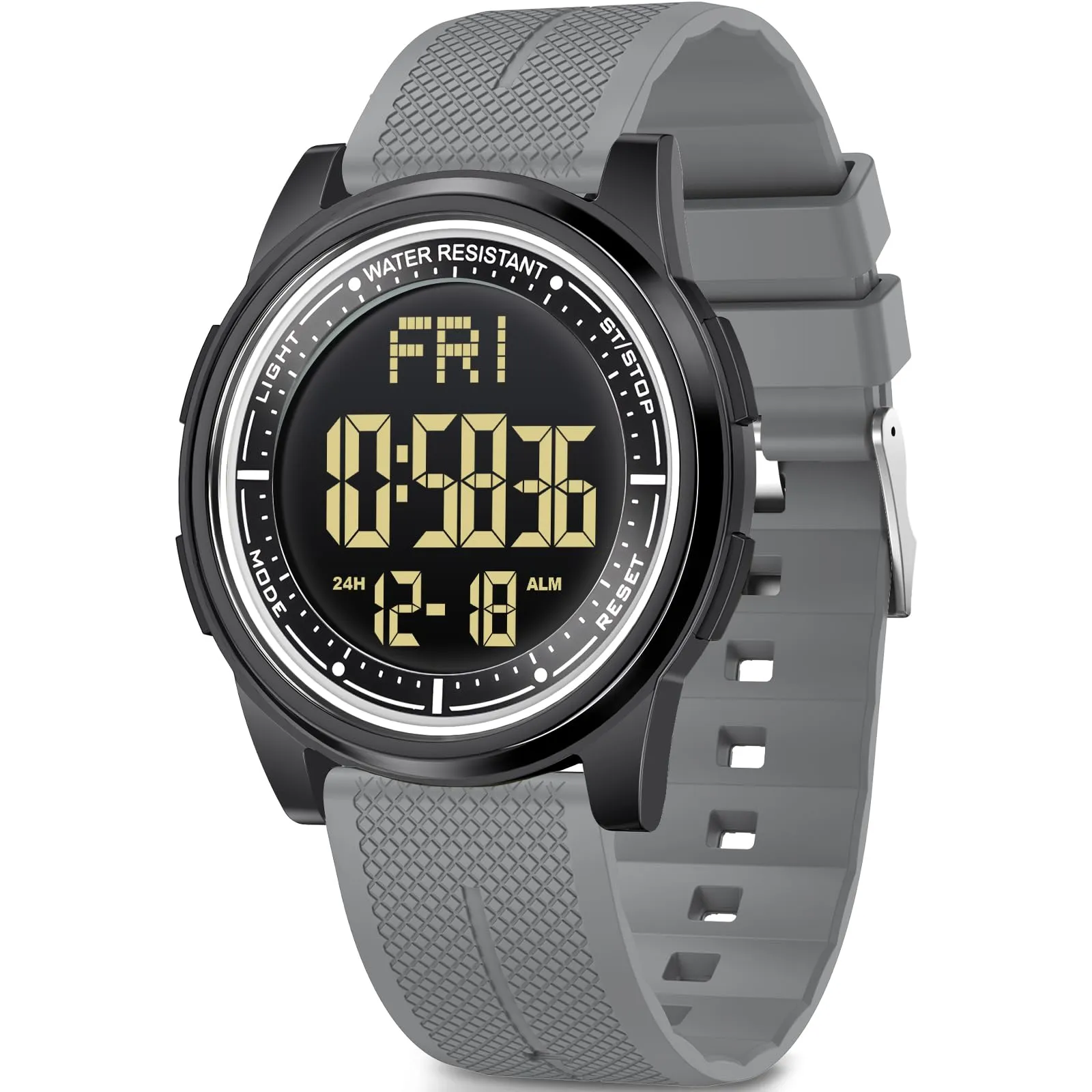 WIFORT AW02 Orologio Digitale Sportivo Impermeabile 5 ATM Grigio Me2 - immagine 1