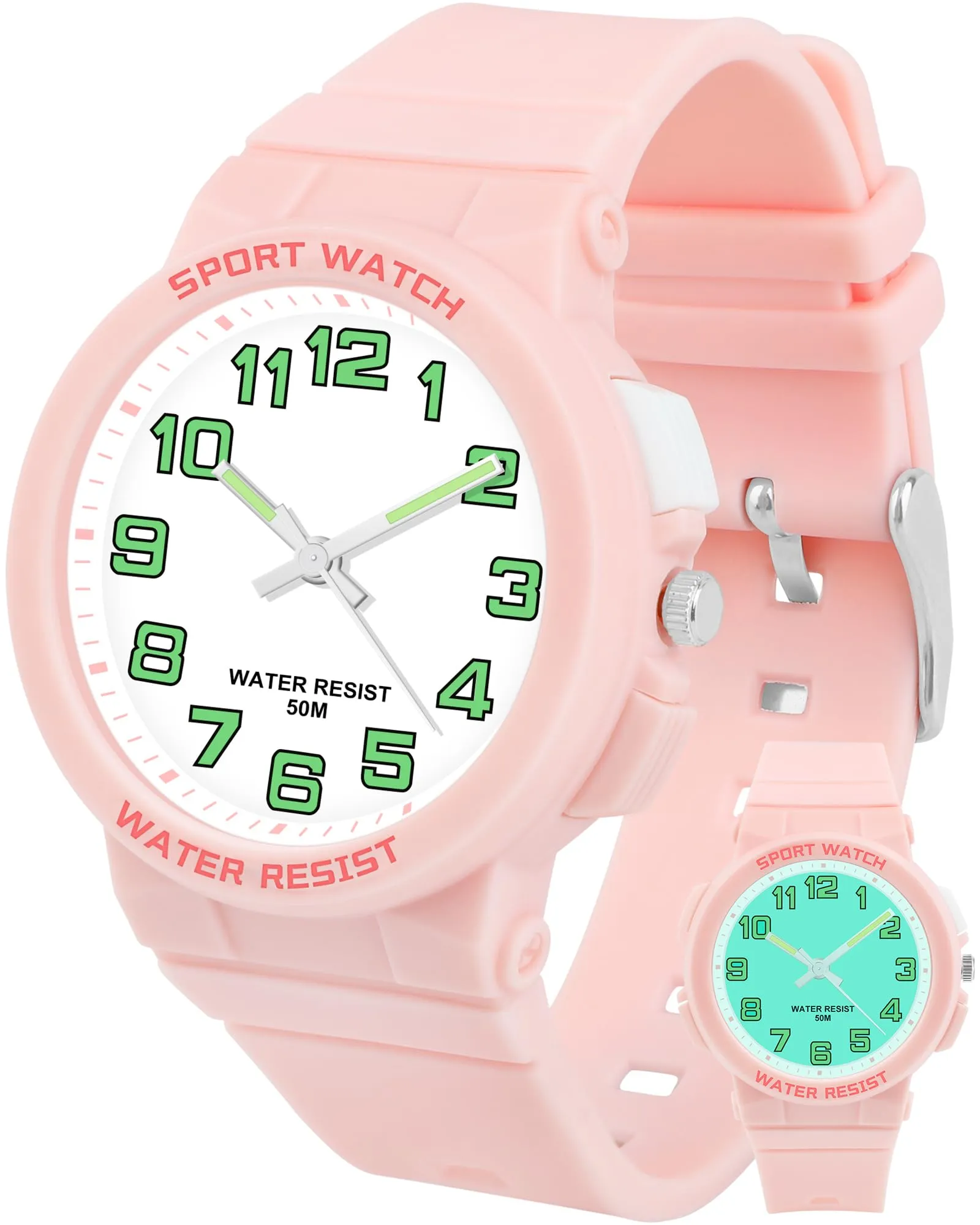 Juboos Orologio Analogico Quarzo Impermeabile 50M con Luce per Bambini e Ragazzi 7-15 anni - immagine 1