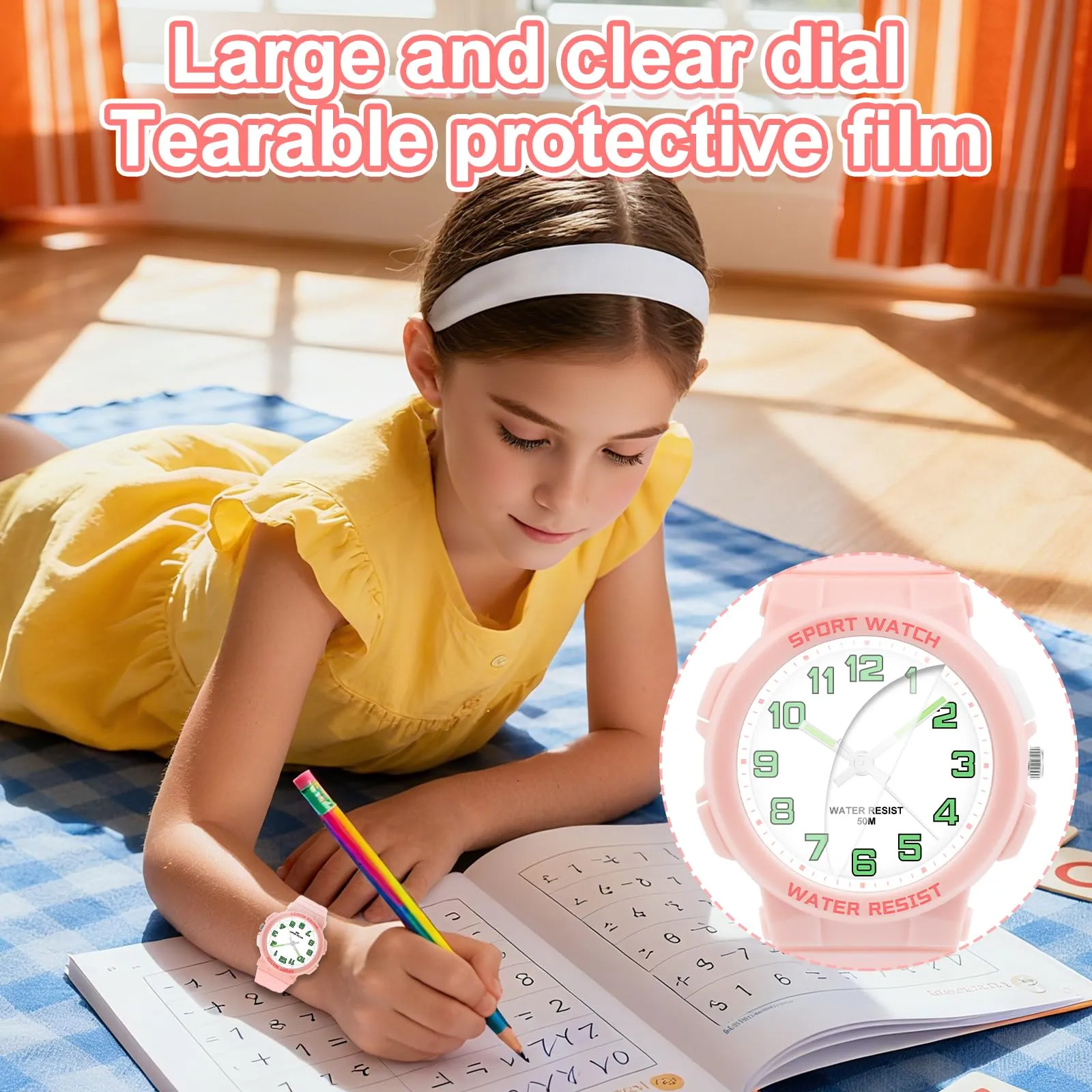Juboos Orologio Analogico Quarzo Impermeabile 50M con Luce per Bambini e Ragazzi 7-15 anni - immagine 6