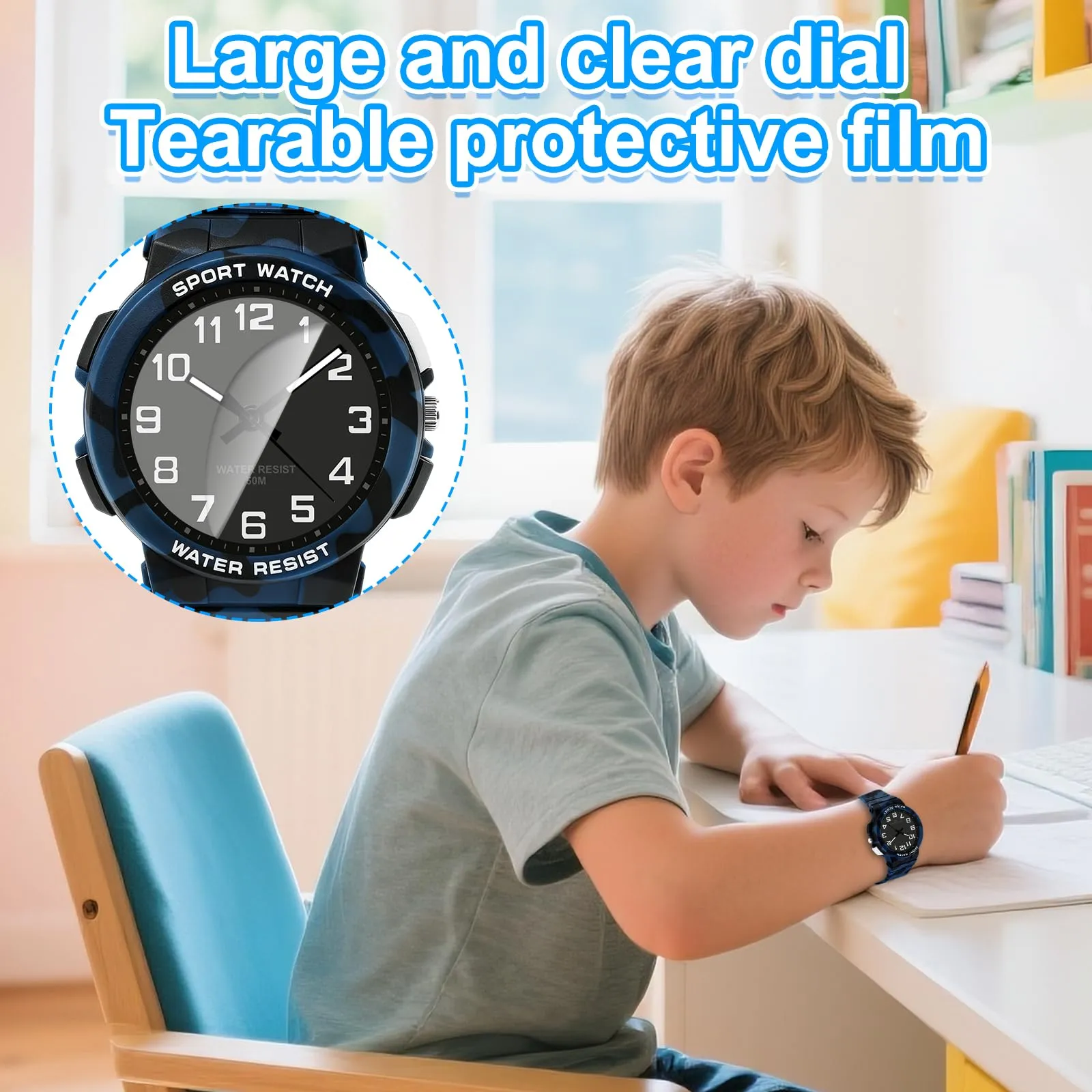 Juboos Orologio Analogico Quarzo Impermeabile per Bambini e Ragazzi 7-15 anni - immagine 6