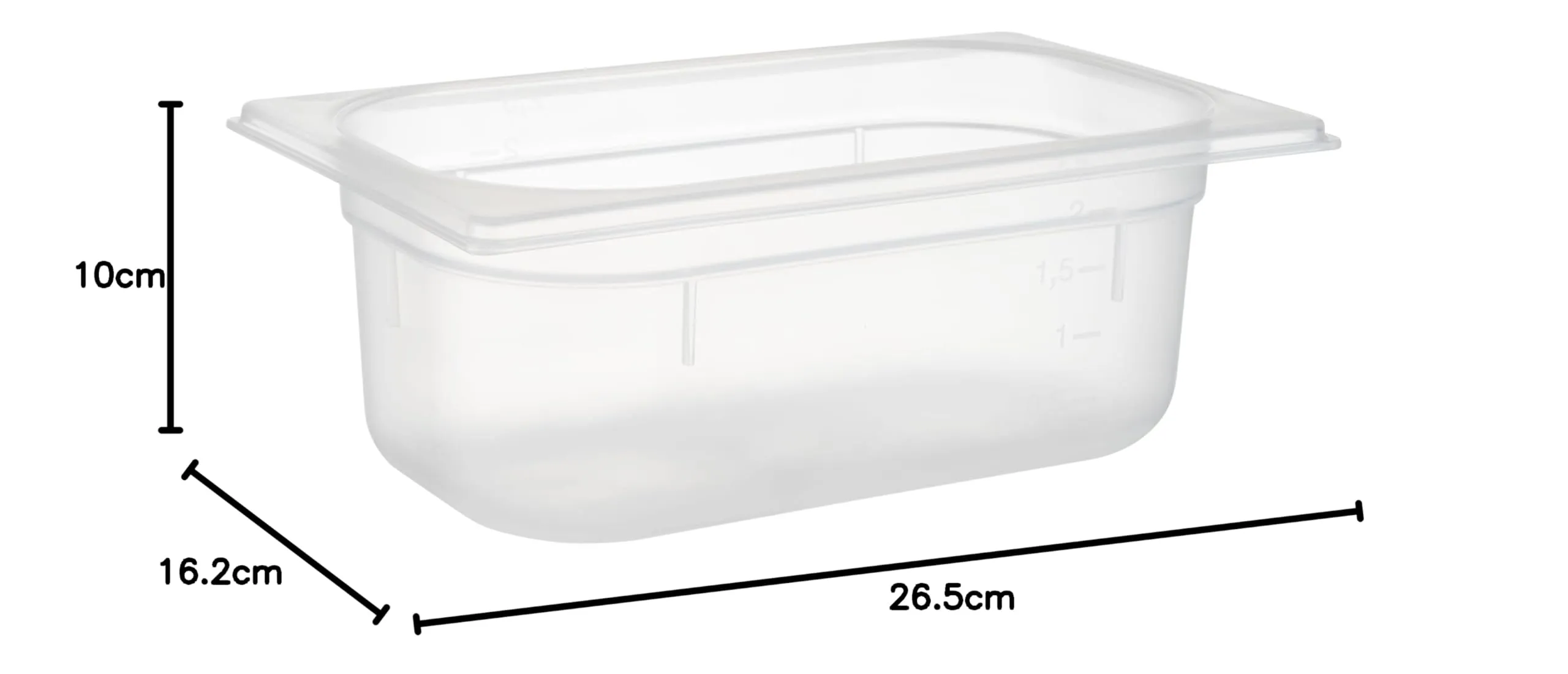APS GN 1/4 Contenitore in Polipropilene, 2,5 Litri, 26,5 x 16,2 x 10,0 cm - immagine 11