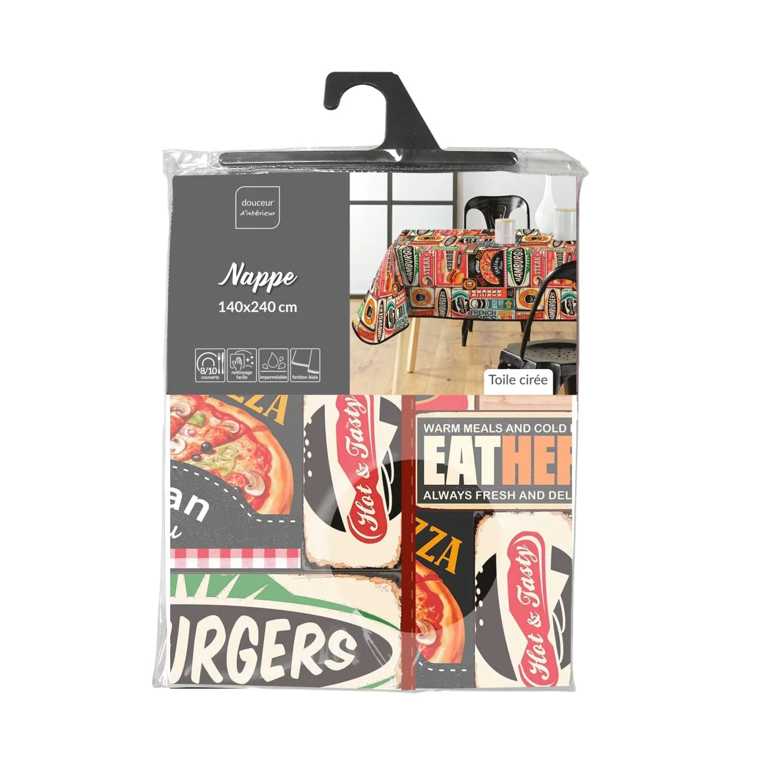 Douceur d'Intérieur Tovaglia Rettangolare Americano, 140 x 240 cm, PVC Stampata - immagine 1