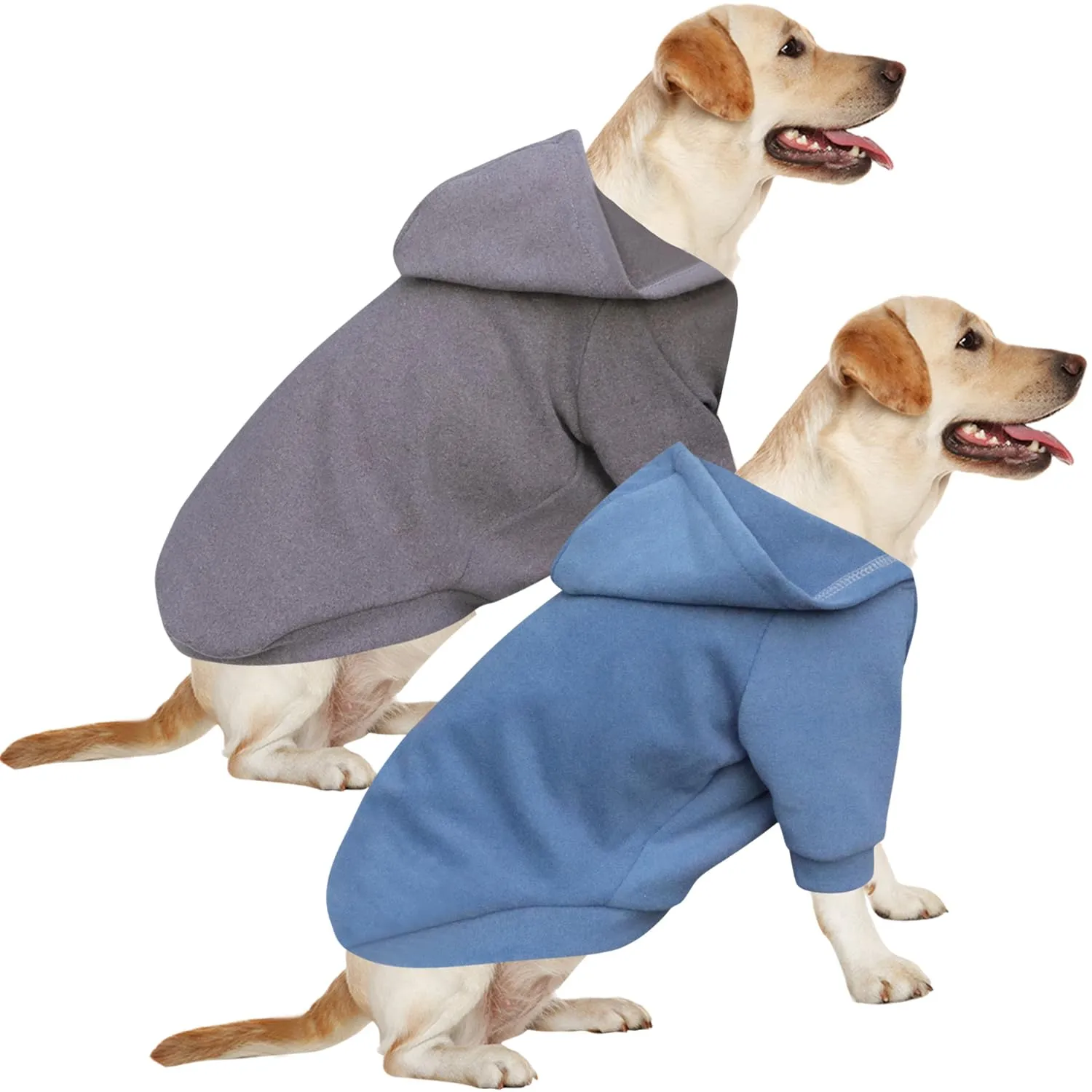 HuaLiSiJi Felpa Maglione Pigiama per Cani (4XL, Grigio+Blu Foschia) - immagine 1