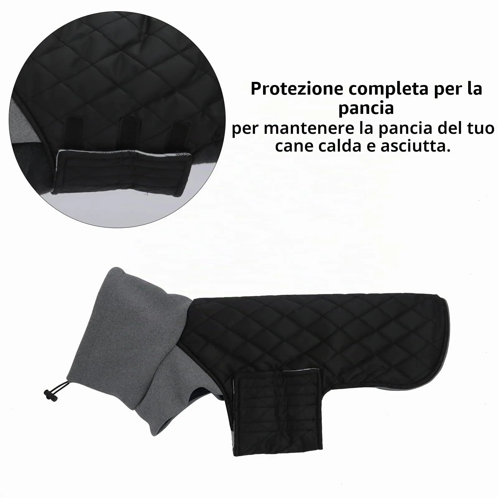 Geyecete Cappotto Invernale Impermeabile e Antivento per Bassotto, Nero, L - immagine 3