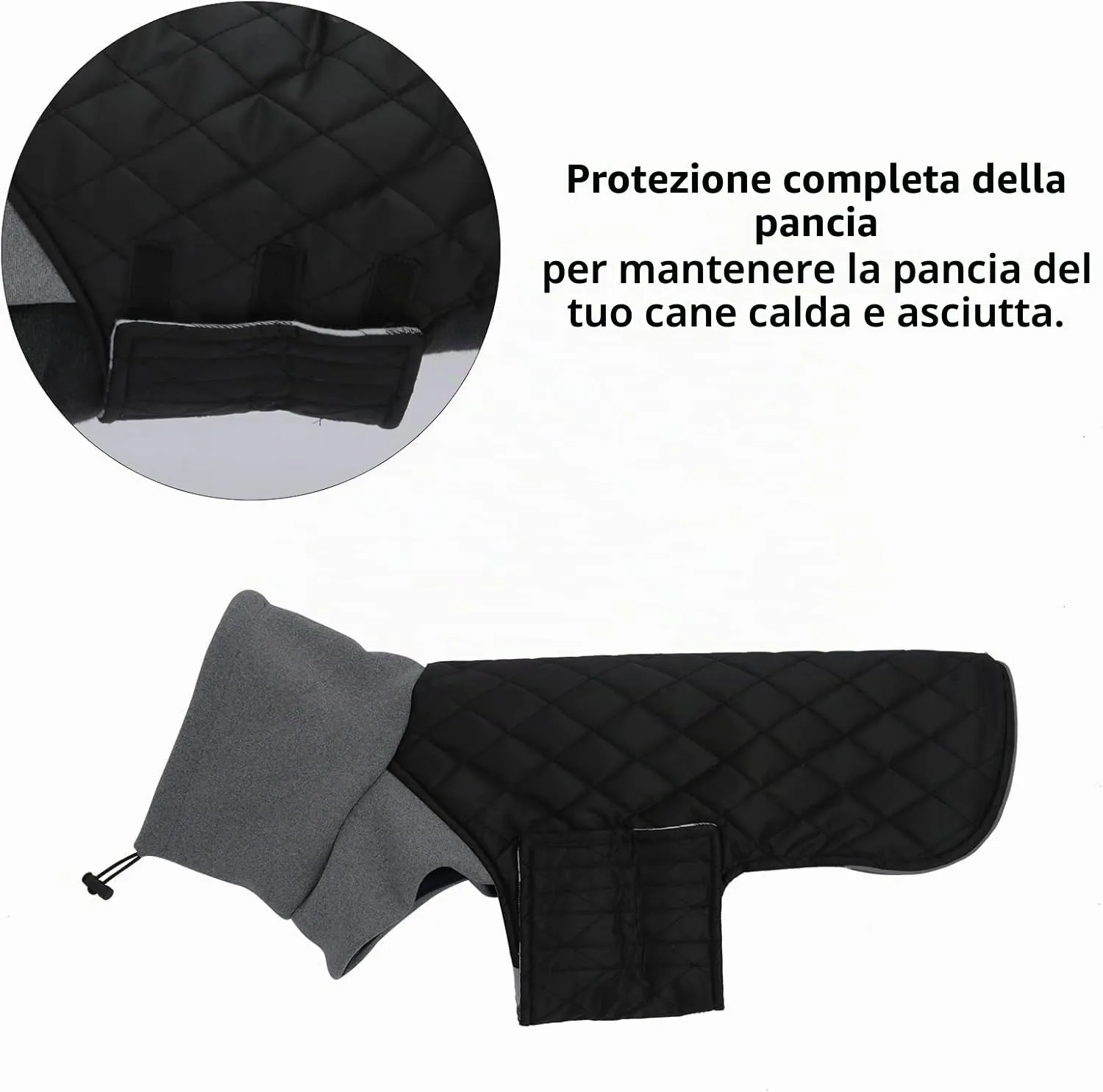 Geyecete Cappotto Invernale Impermeabile e Antivento per Bassotto, Nero, M - immagine 2