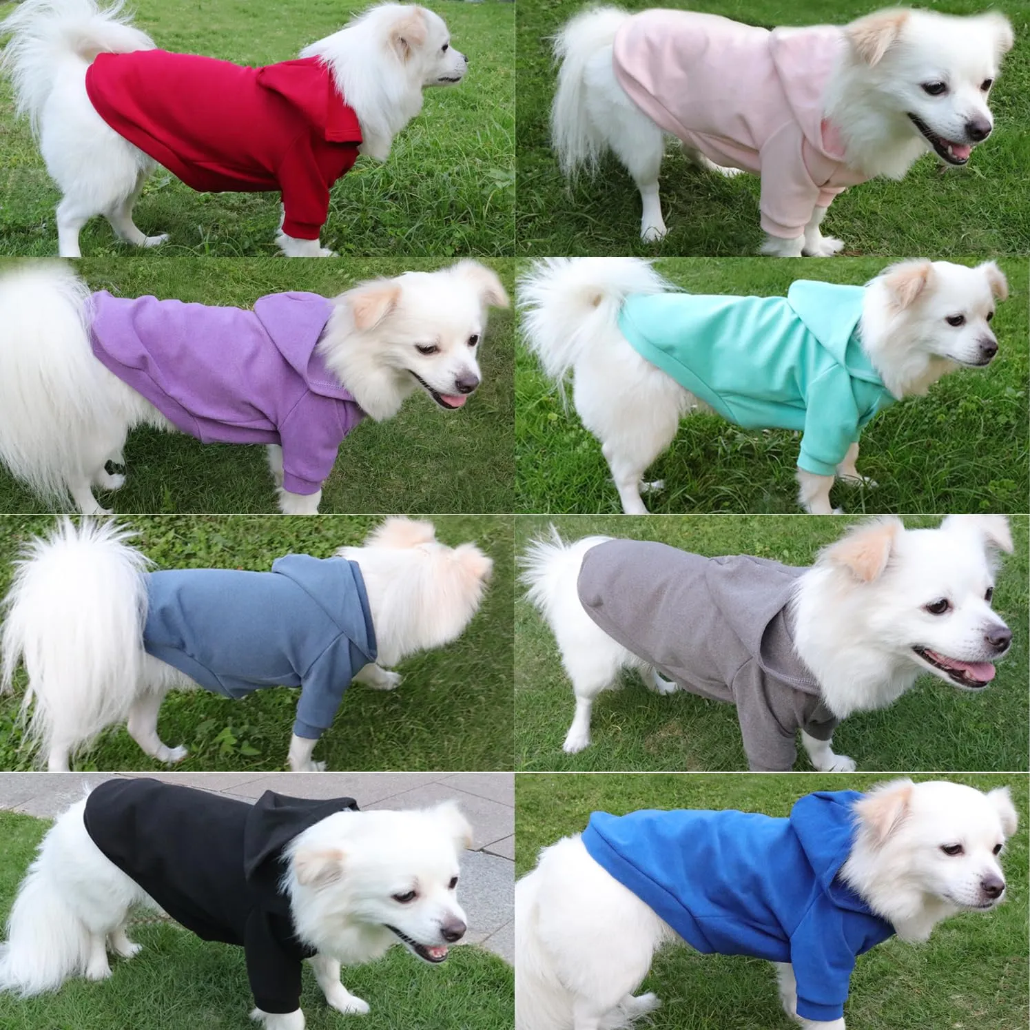 HuaLiSiJi Felpa per Cani e Gatti, XL, Rosa+Rosso - immagine 5