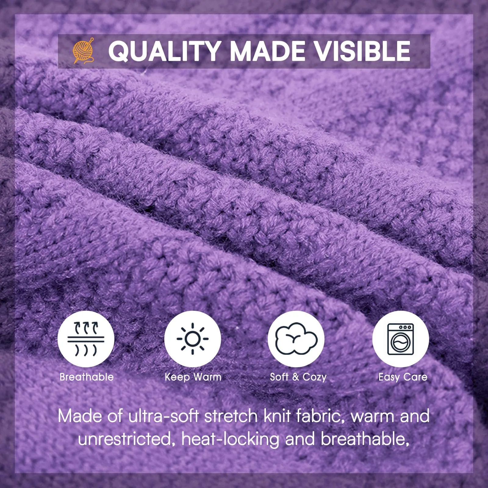 Queenmore Maglione per Cani, Violetto, M - immagine 3