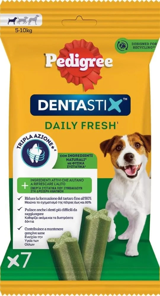 Pedigree Dentastix Fresh Snack Quotidiani per Cani Taglia Piccola, 10 Confezioni da 7 Pezzi - immagine 2