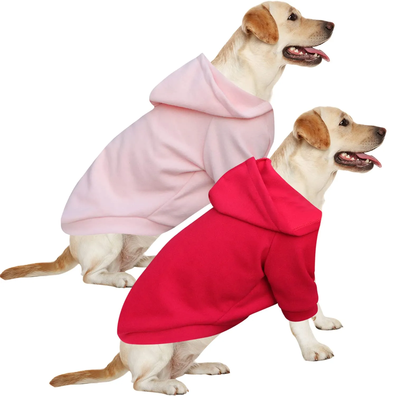 HuaLiSiJi Felpa Maglione Pigiama per Cani, 5XL, Rosa+Rosso - immagine 1