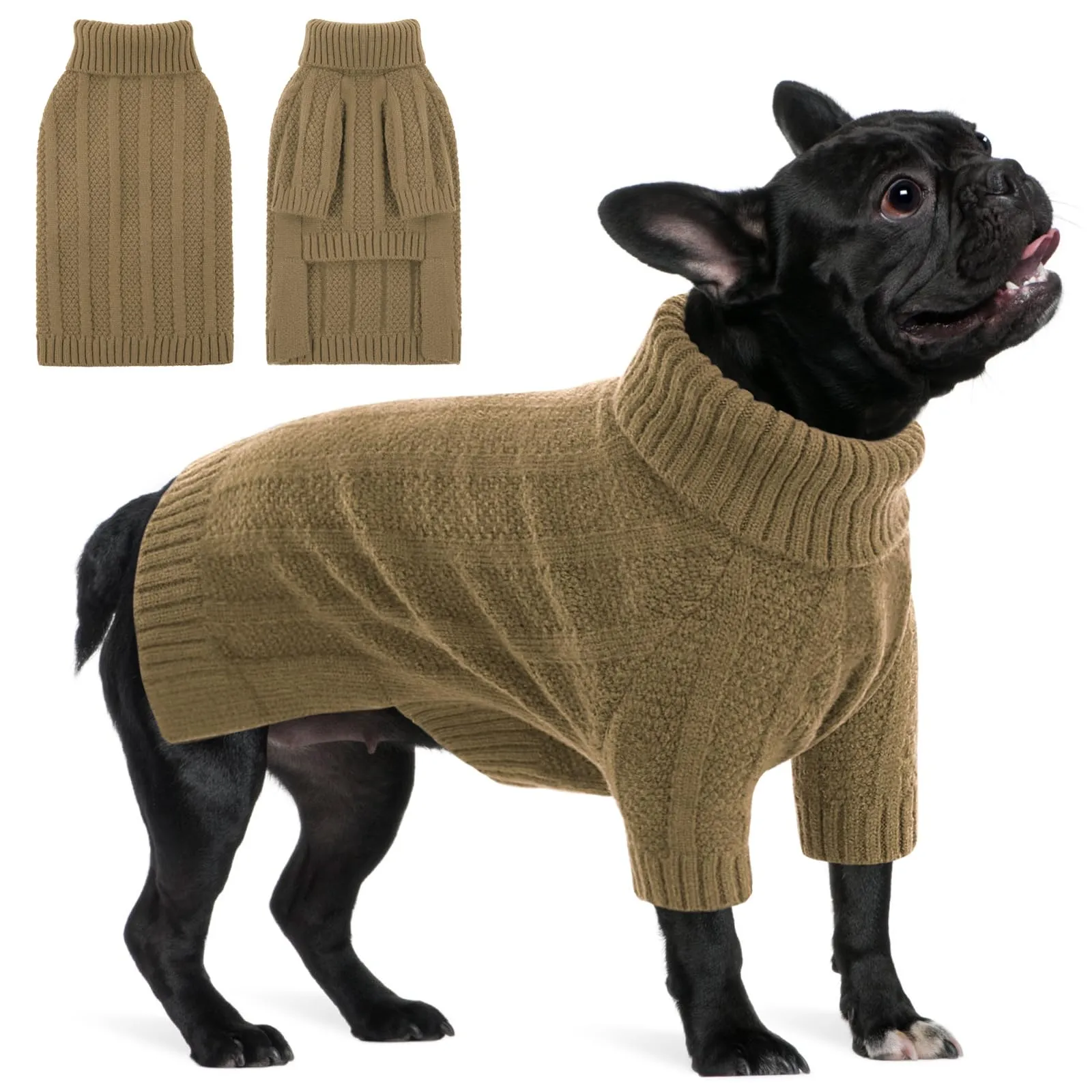 Queenmore Maglione per Cane, Cammello, M - immagine 1