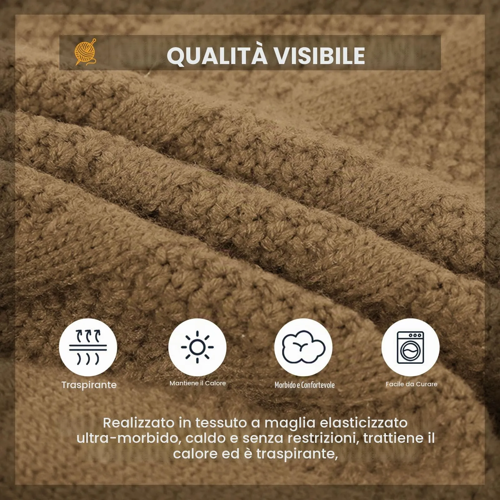 Queenmore Maglione per Cane, Cammello, M - immagine 3