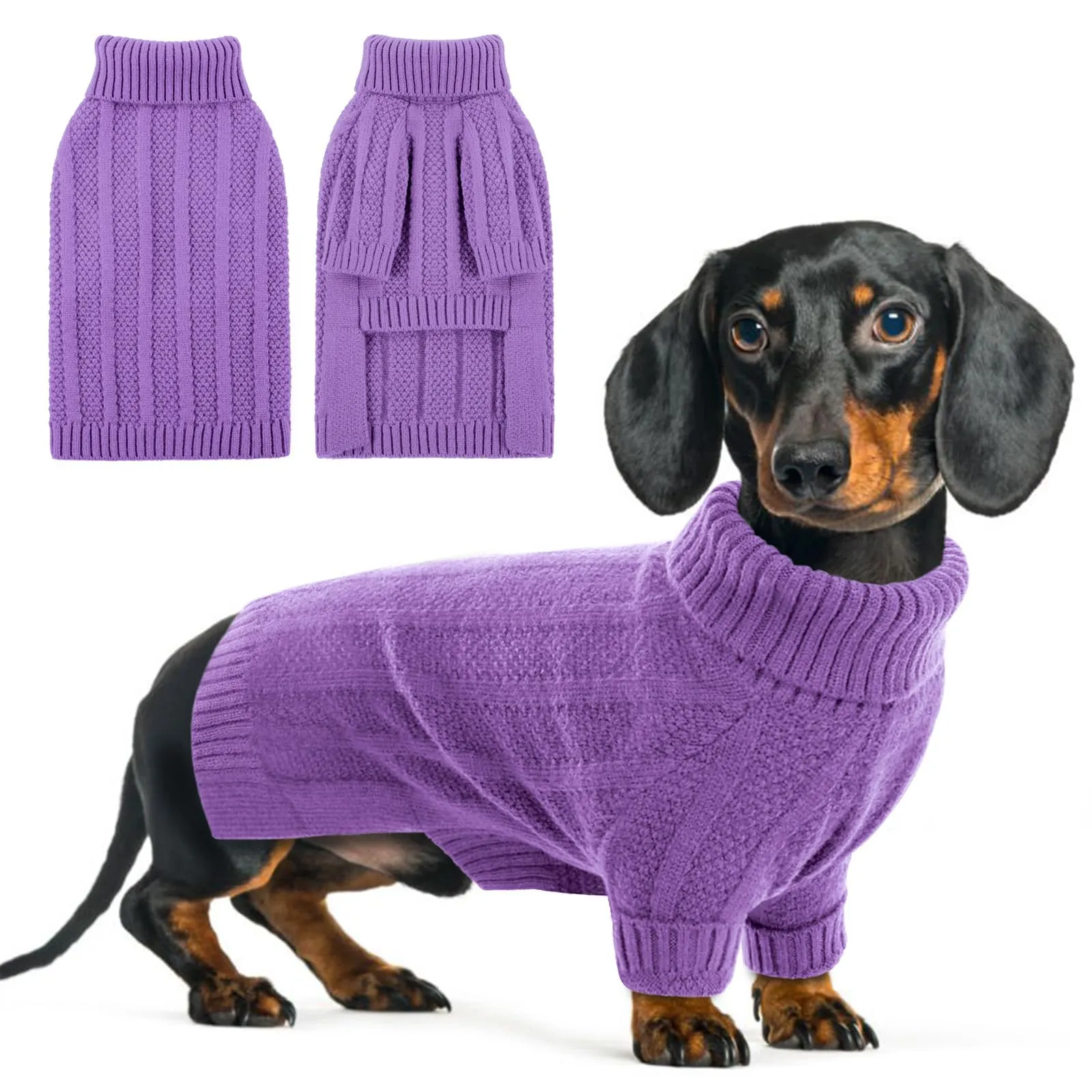 Queenmore Maglione Cane, Violetto, XS - immagine 1