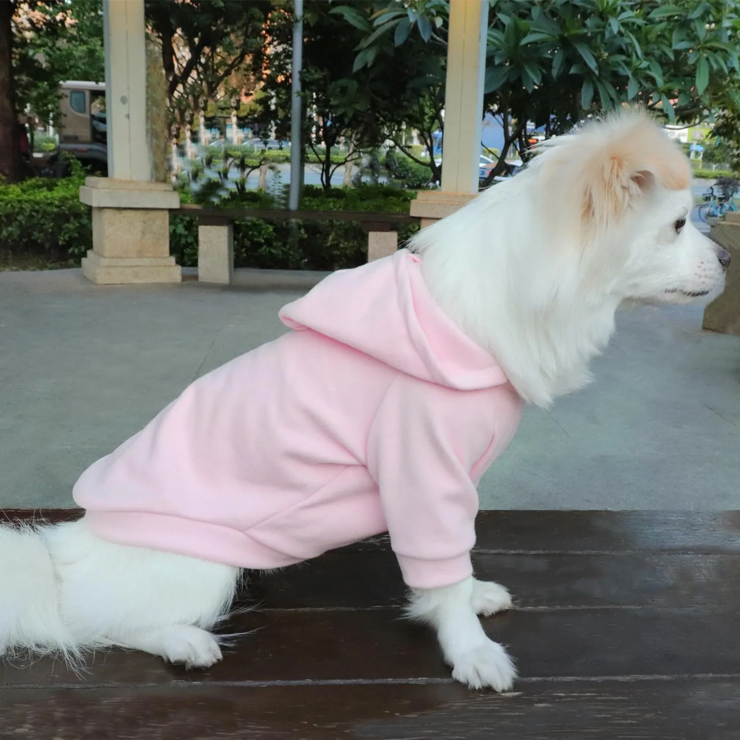 HuaLiSiJi Felpa per Cani e Gatti, XXL, Rosa+Viola - immagine 4