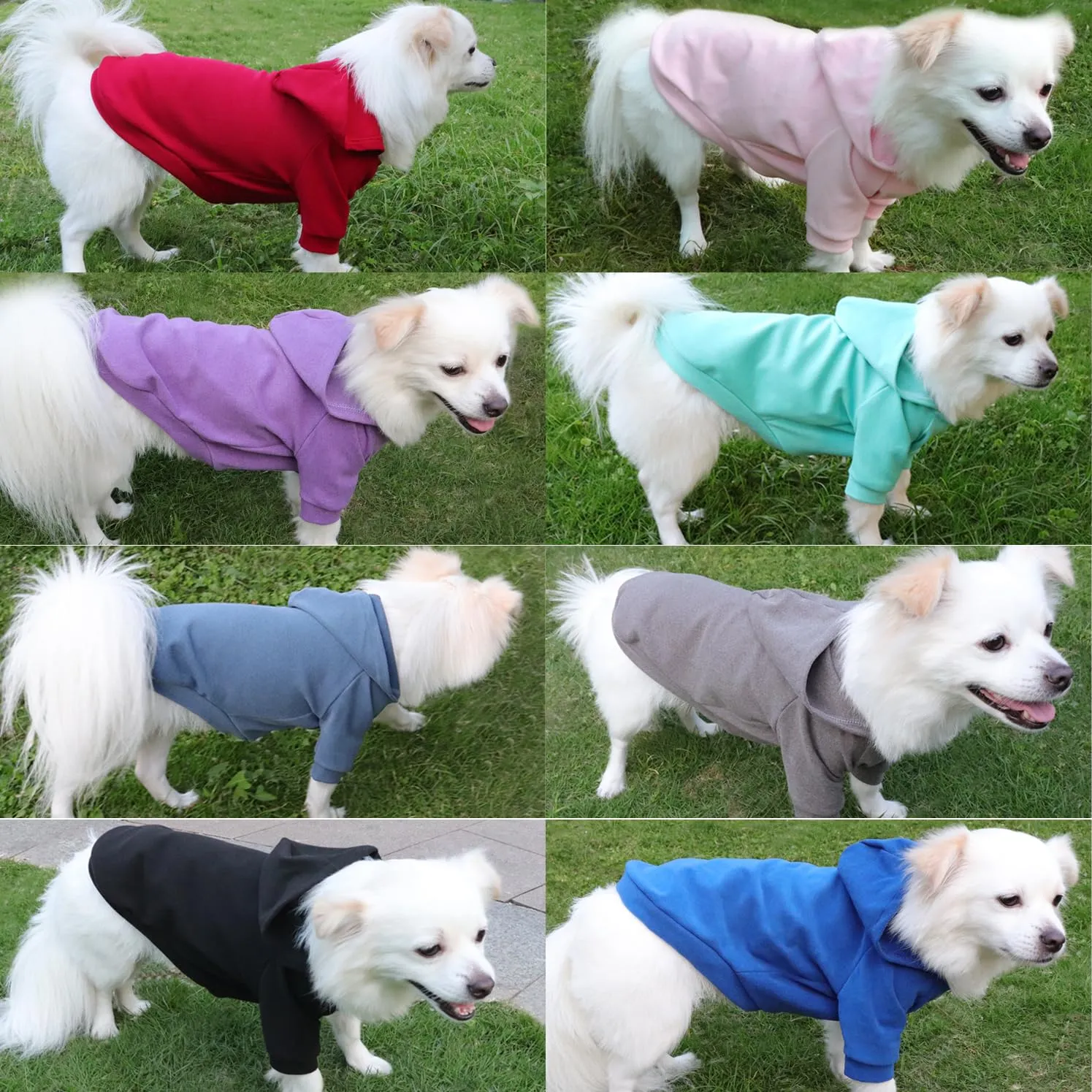 HuaLiSiJi Felpa per Cani e Gatti, XXL, Rosa+Viola - immagine 5
