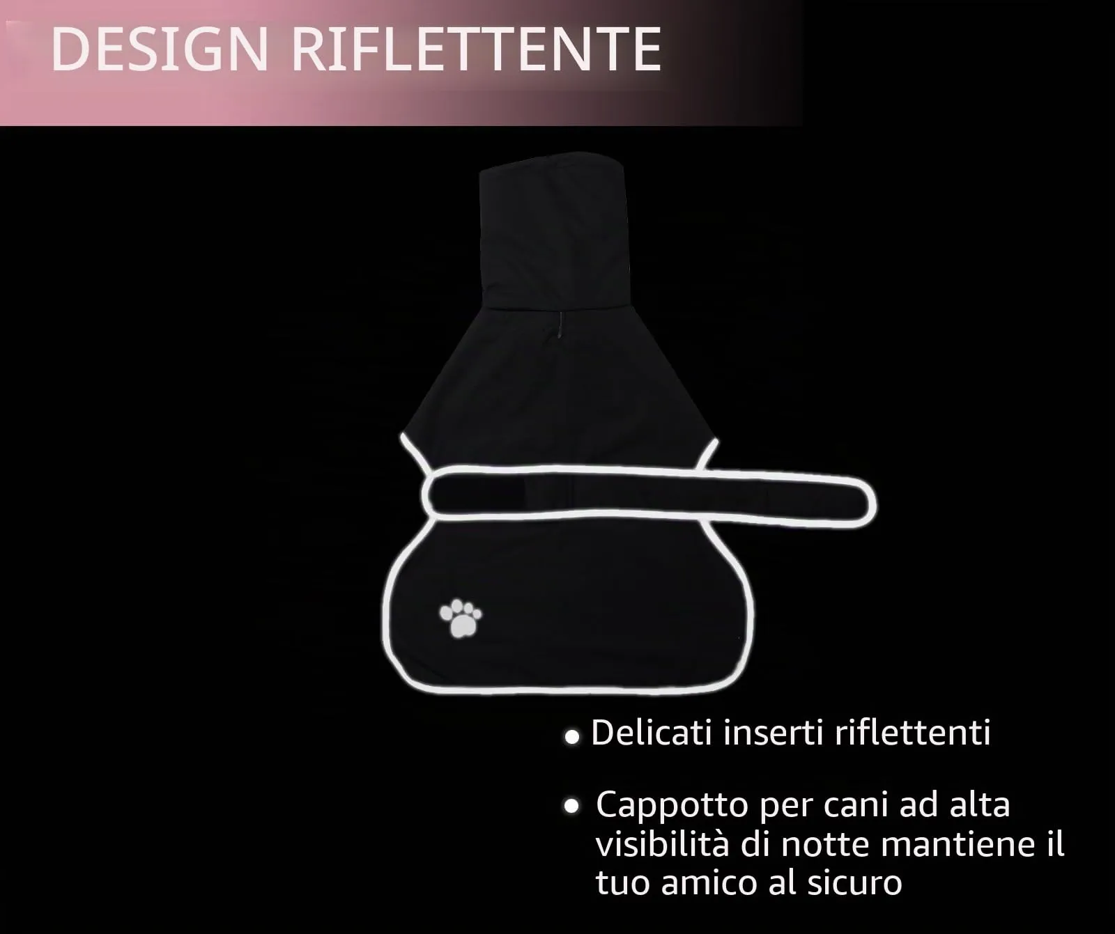 Geyecete Cappotto Impermeabile in Pile per Levrieri, Whippet e Lurcher, Nero, XL - immagine 3