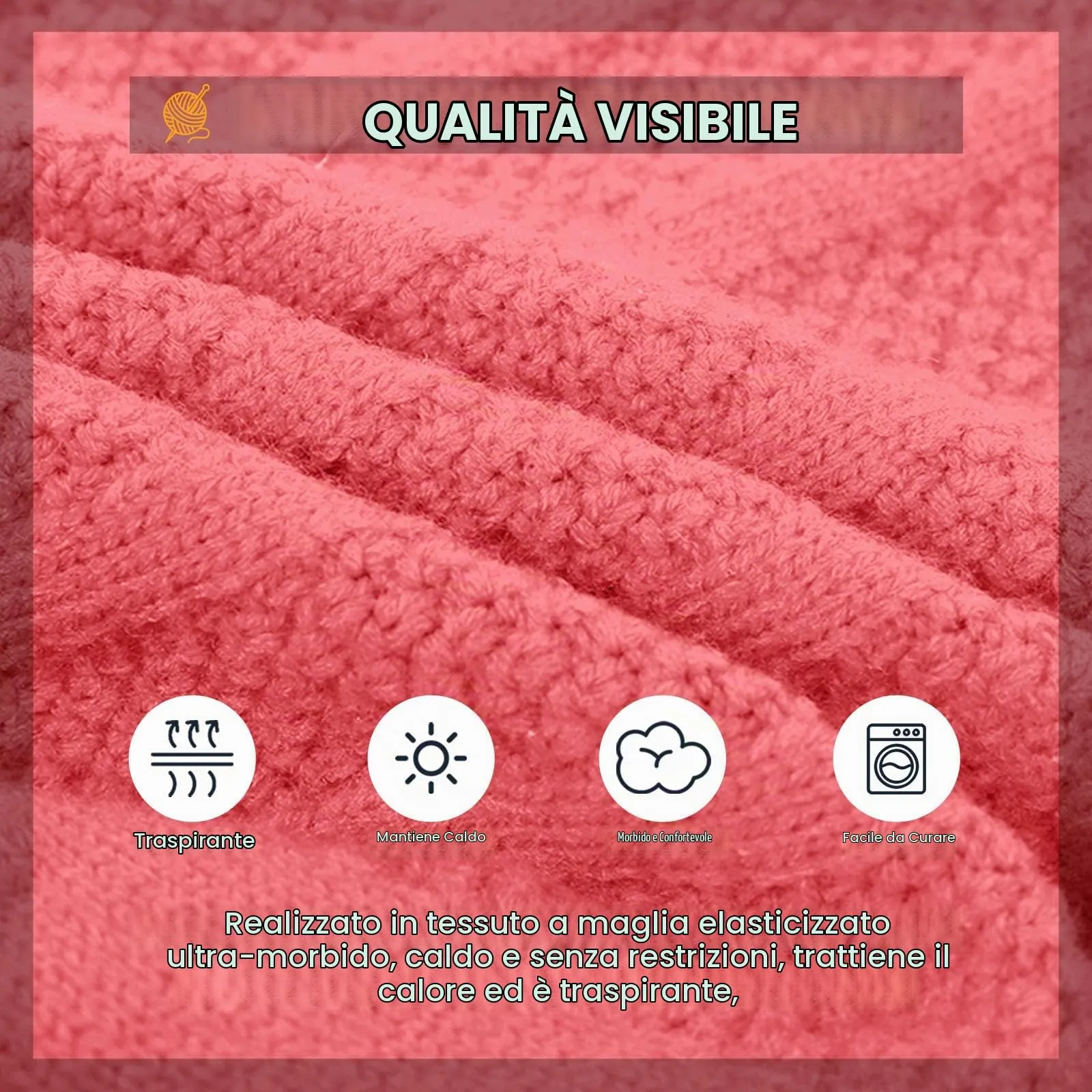 Queenmore Maglioncino per Cane con Collo Alto, Rosa, S - immagine 3