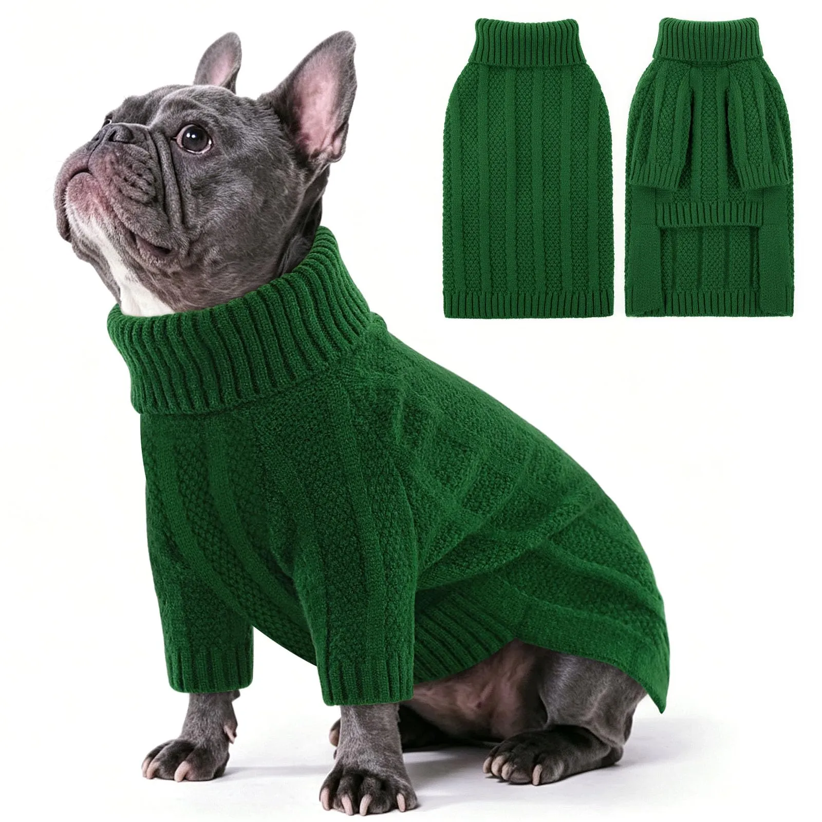 Queenmore Maglioncino Natalizio per Cane, Verde, L - immagine 1