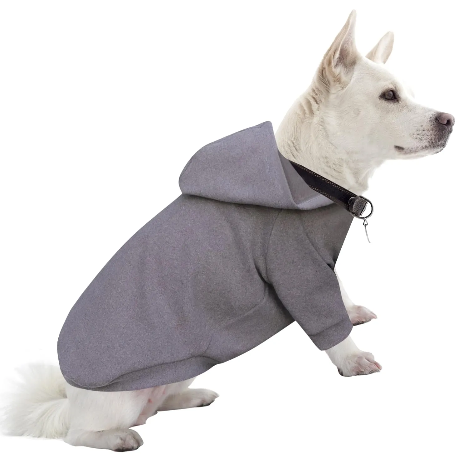 HuaLiSiJi Felpa con Cappuccio per Cani e Gatti, Grigio, S - immagine 1