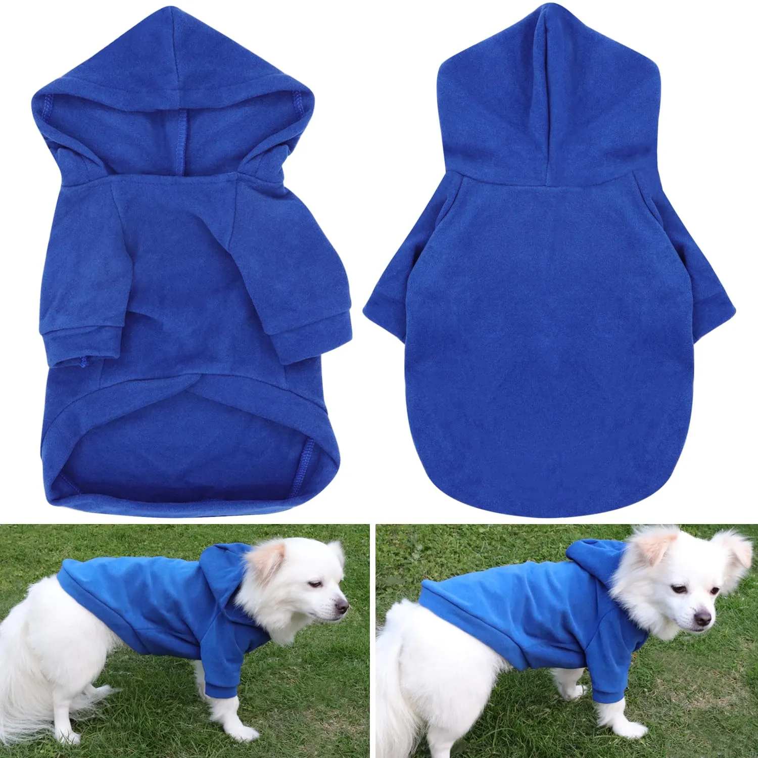 HuaLiSiJi Felpa per Cane, S, Blu Scuro - immagine 3
