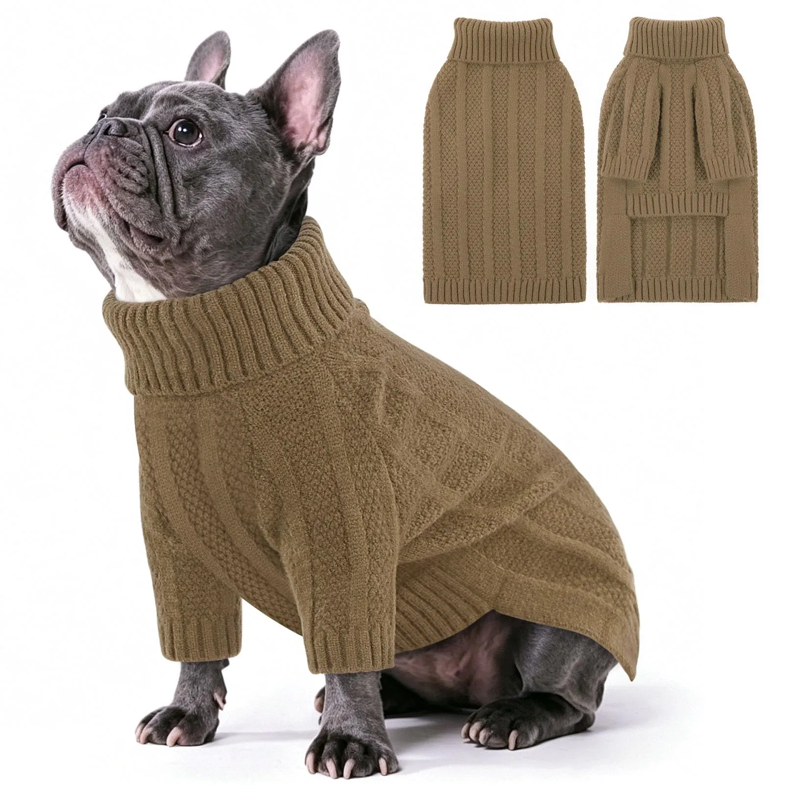 Queenmore Maglioncino Invernale per Cani, Cammello, L - immagine 1