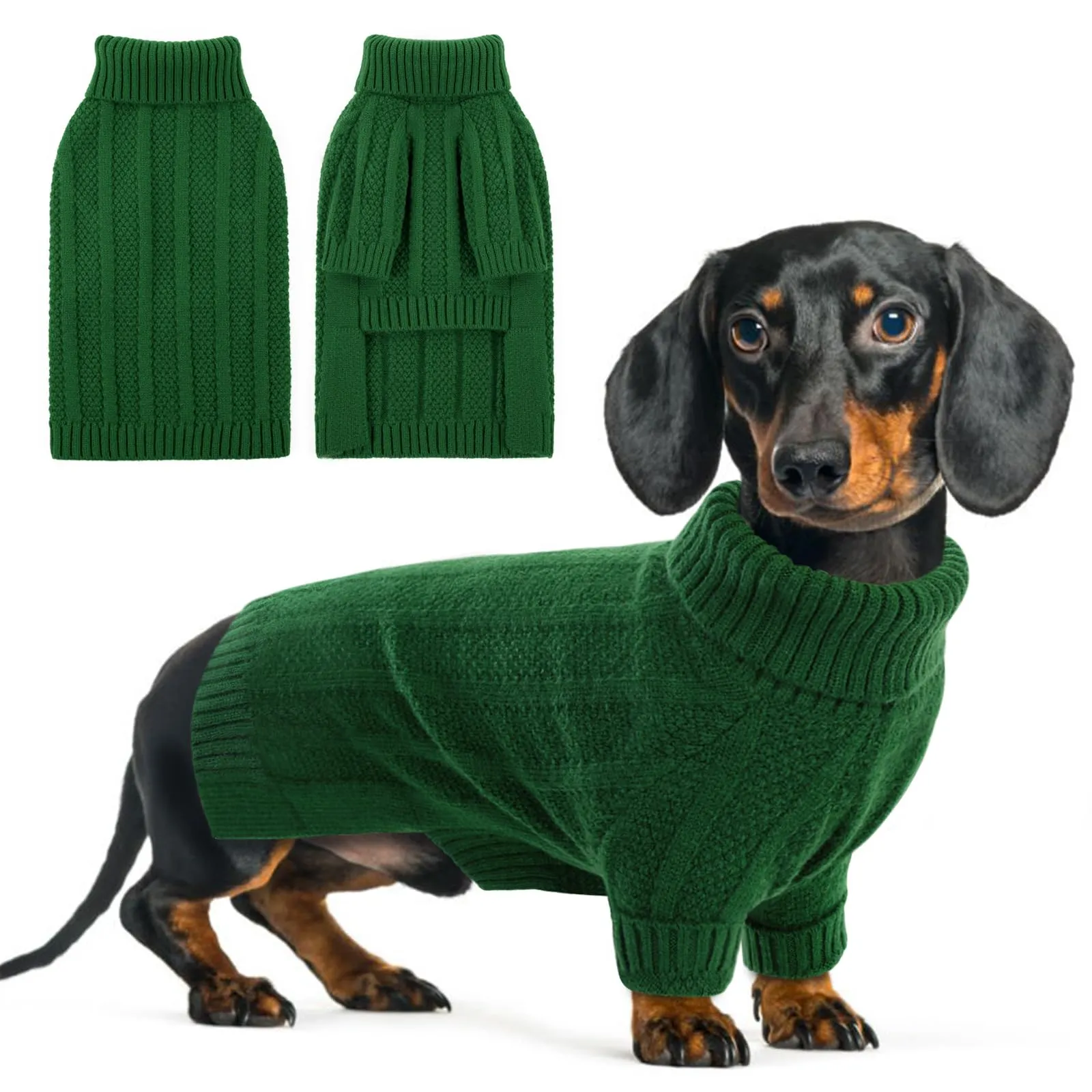 Queenmore Maglione Felpa per Cane Taglia Piccola, Verde, XS - immagine 1