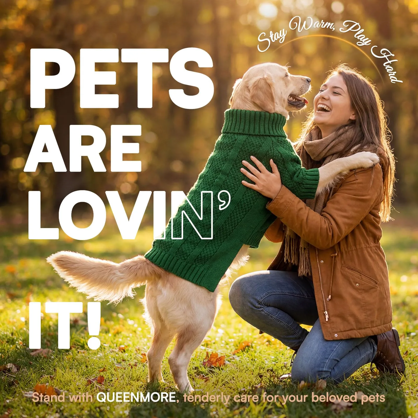 Queenmore Maglione Felpa per Cane Taglia Piccola, Verde, XS - immagine 8