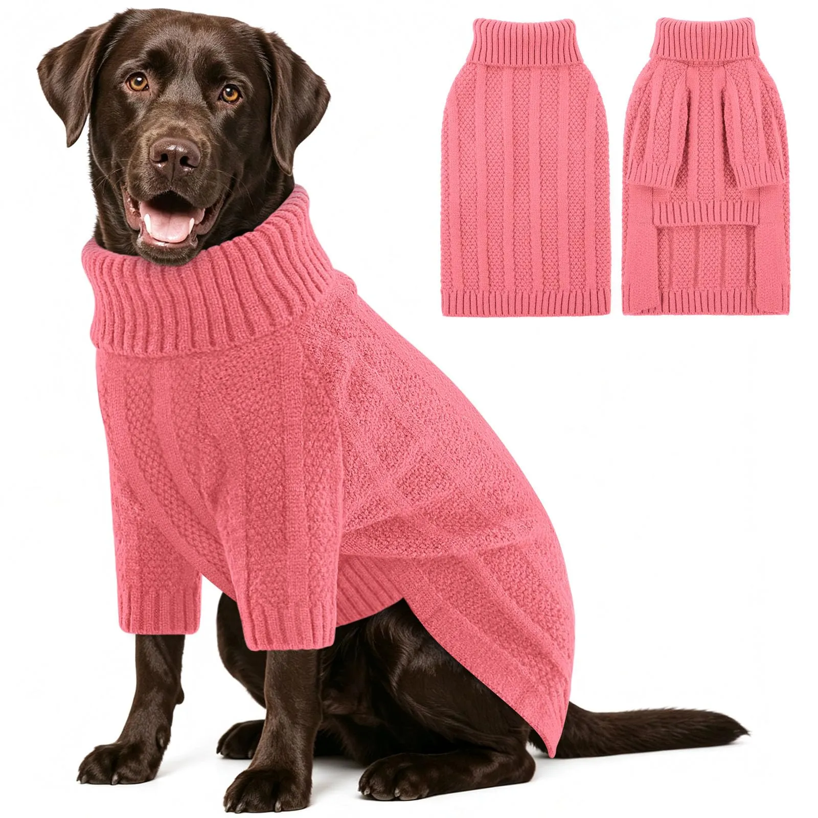 Queenmore Maglione per Cani in Acrilico, Rosa, XL - immagine 1