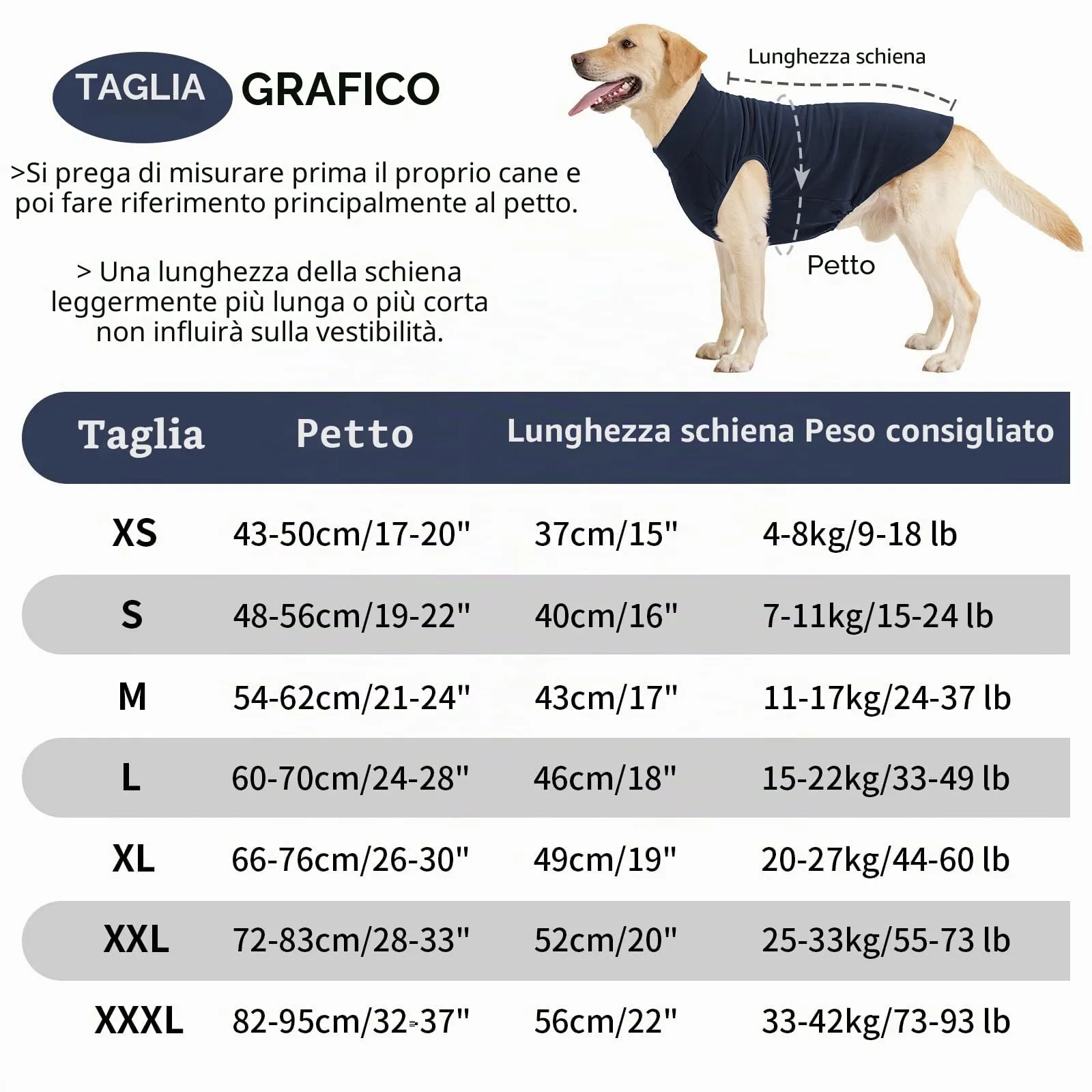 HEYWEAN Maglione in pile per cani, Cappotto invernale elasticizzato, Blu Marina, XS - immagine 2