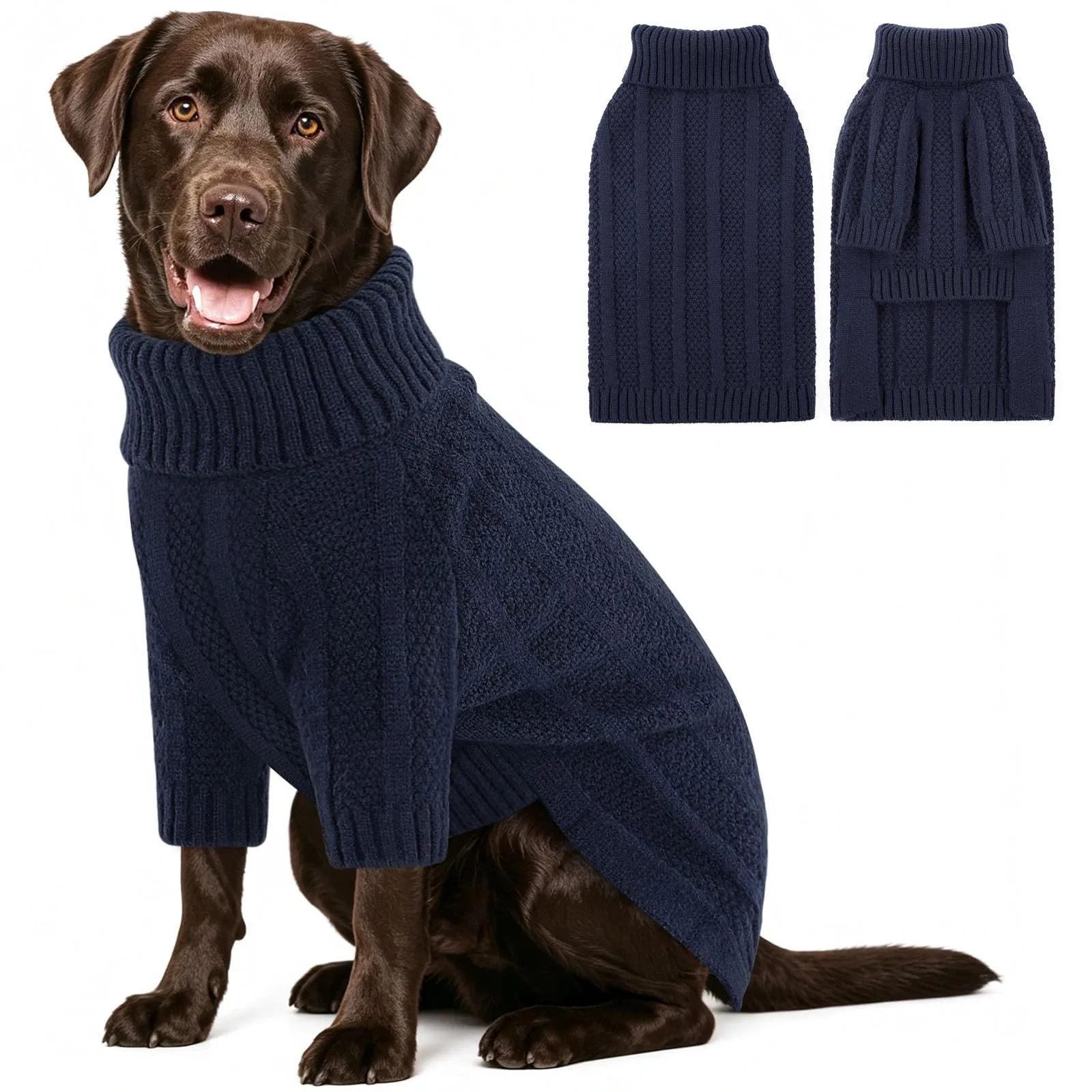 Queenmore Maglione per Cani, Blu Marino, XL - immagine 1