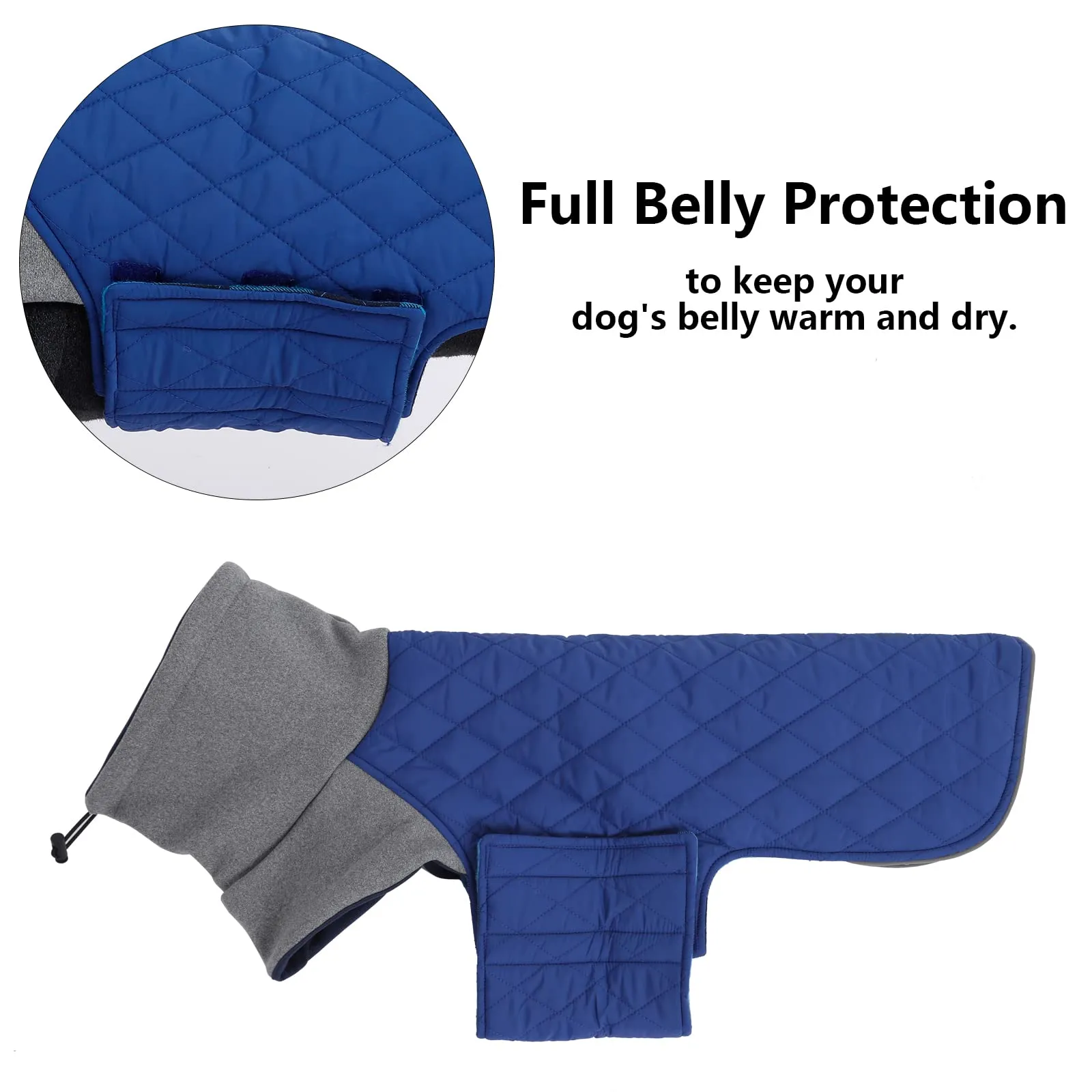Geyecete Cappotto Invernale Impermeabile e Antivento per Bassotto, Blu, XS - immagine 5