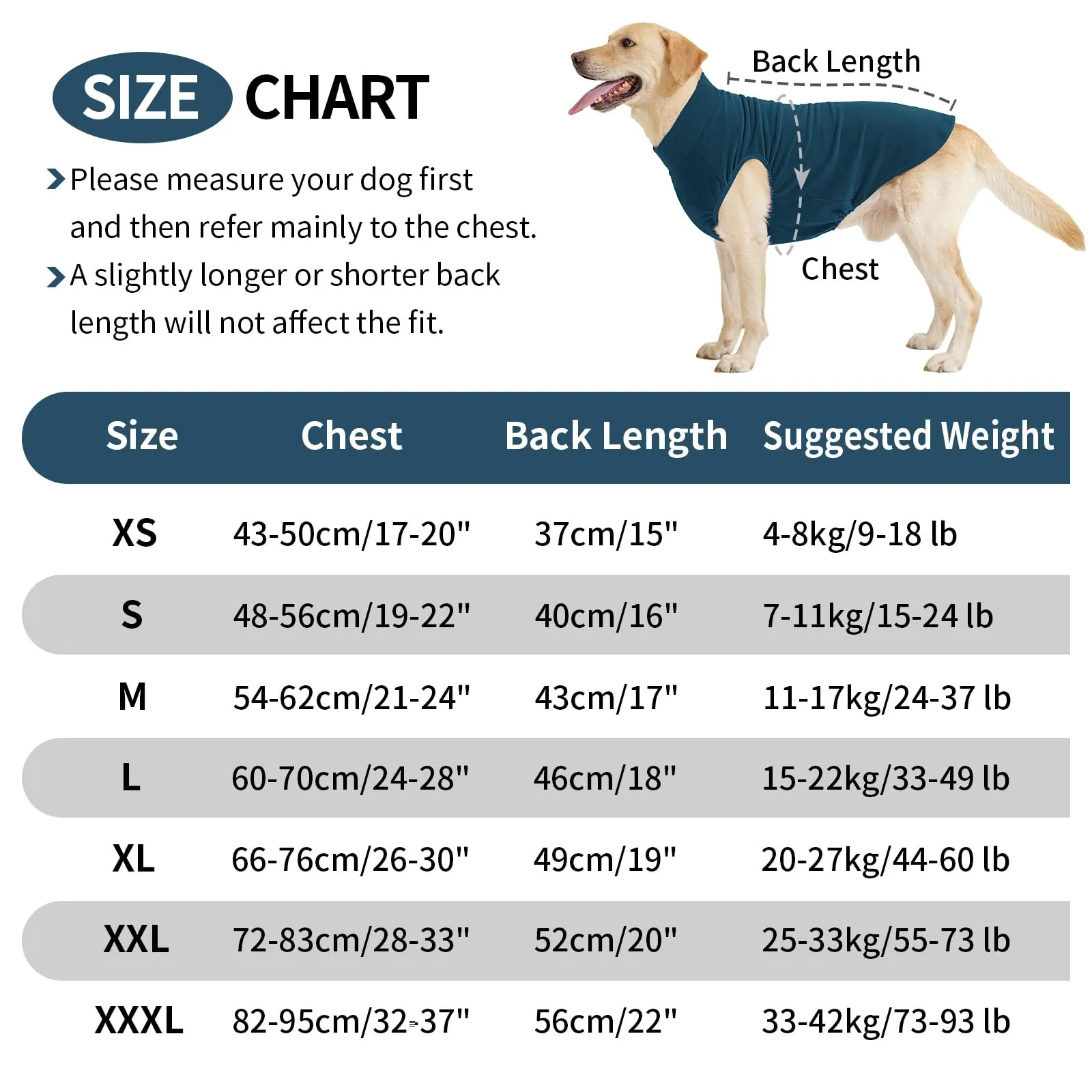HEYWEAN Maglione in pile per cani, Cappotto invernale elasticizzato, Turchese, Taglia S - immagine 2